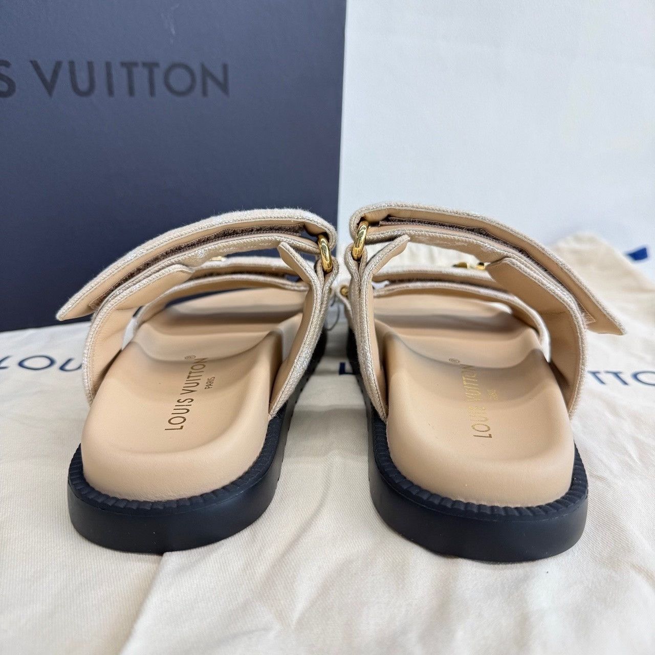 Louis Vuitton Louis Vuitton Beige Sandals us_4 Women Size US 4 / IT 34 - 5 Thumbnail