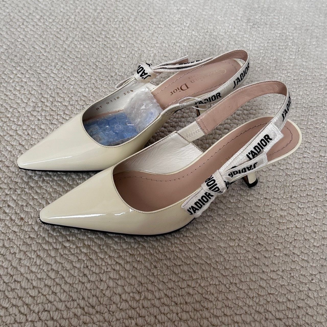 Dior Dior Patent White Lowtop Sneakers us_5 Women Size US 5 / IT 35 - 2 Thumbnail