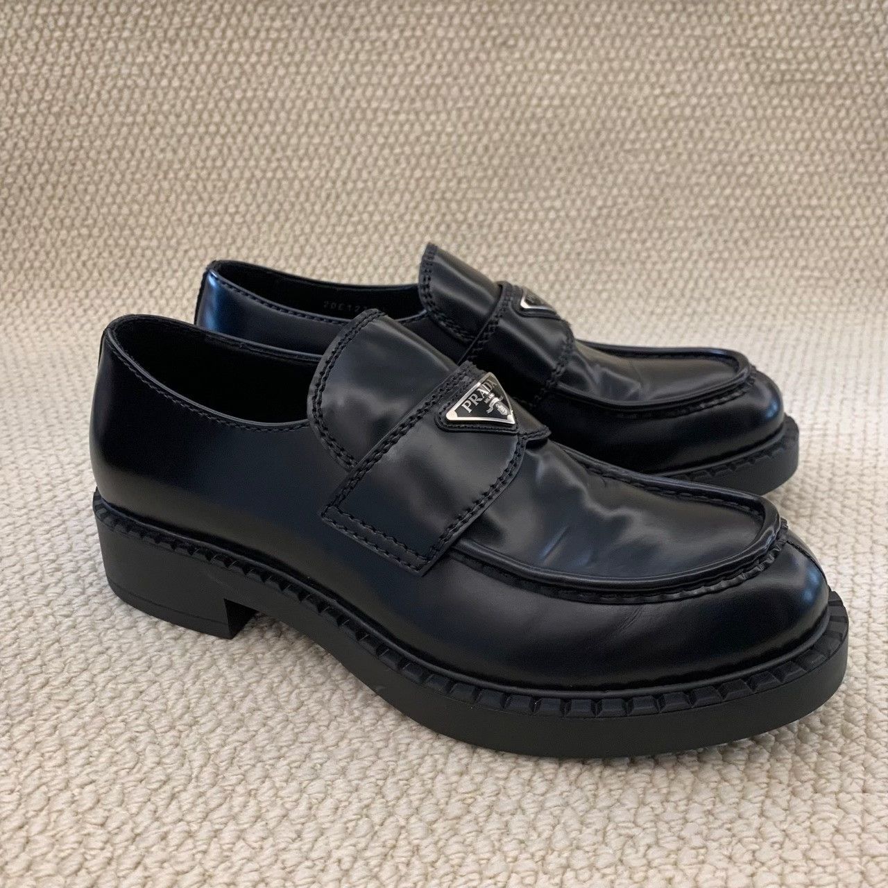 Prada Prada Leather Black Lowtop Sneakers 9.5 Men Size US 9.5 / EU 42-43 - 2 Thumbnail