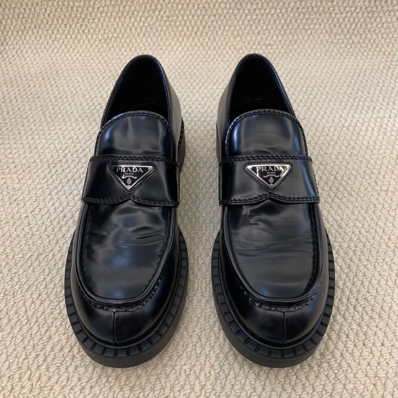 Prada Prada Leather Black Lowtop Sneakers 9.5 Men Size US 9.5 / EU 42-43 - 3 Thumbnail