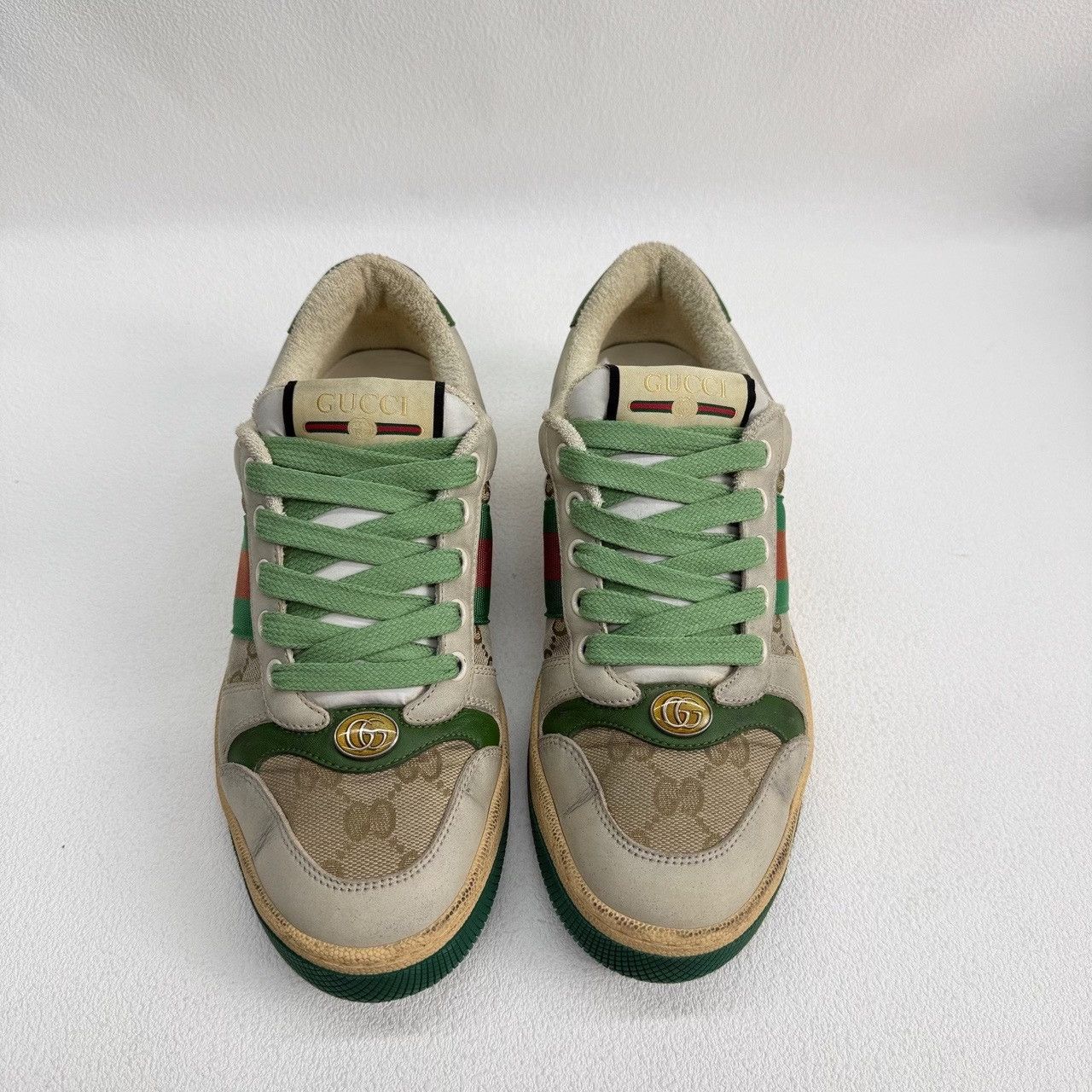 Gucci Gucci Distressed Green Lowtop Sneakers us_6-5 Women Size US 6.5 / IT 36.5 - 2 Thumbnail