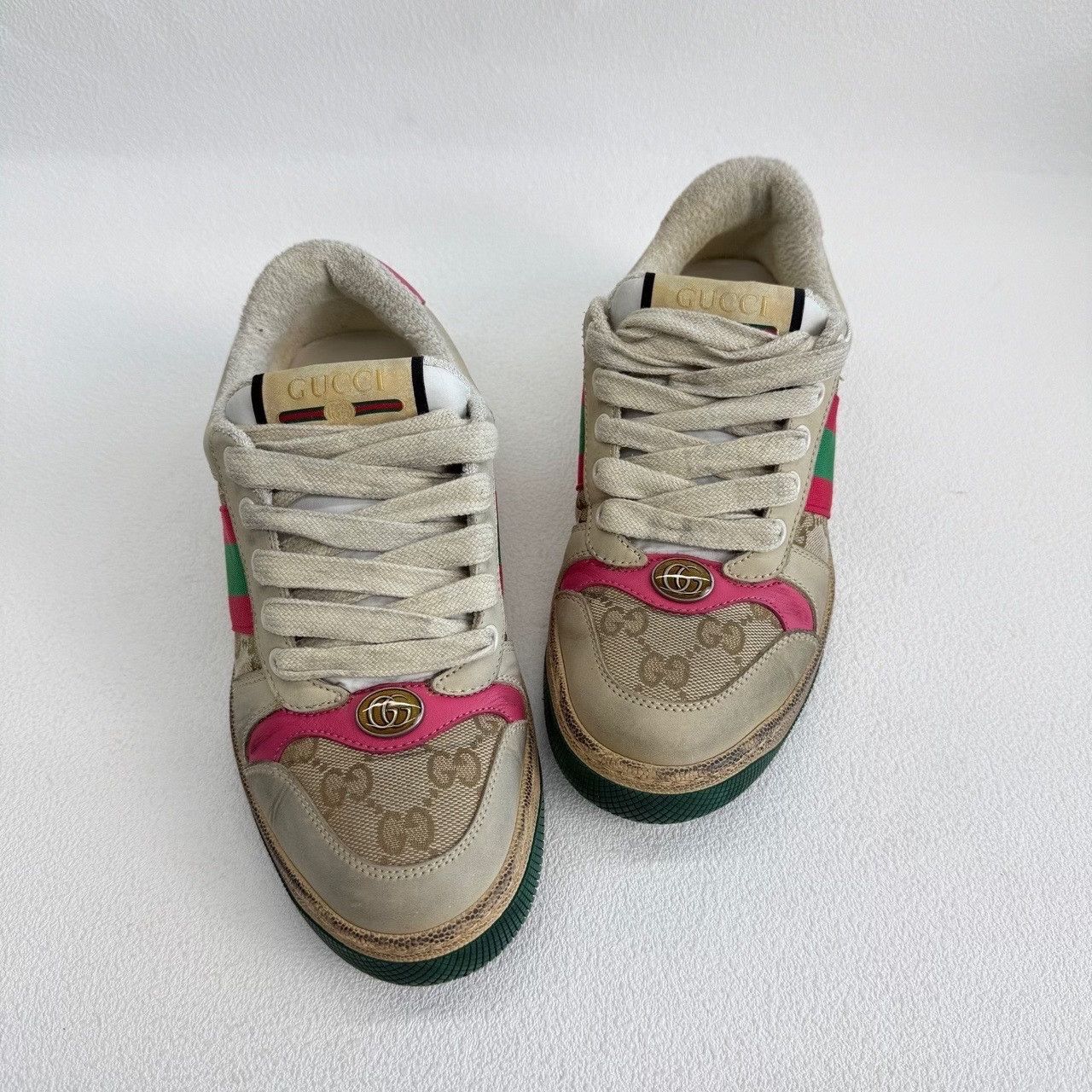 Gucci Gucci Leather Pink Lowtop Sneakers us_5 Women Size US 5 / IT 35 - 8 Thumbnail