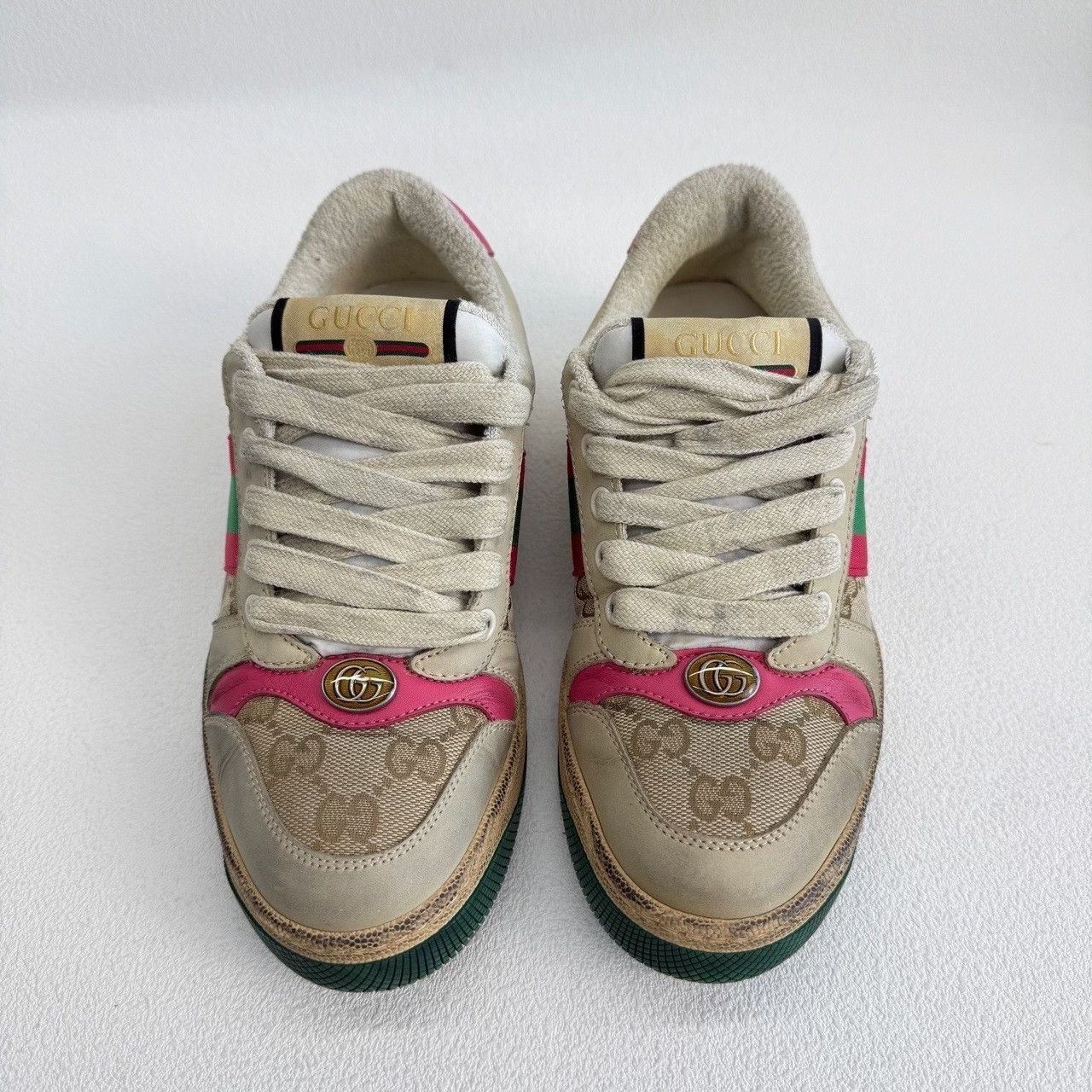 Gucci Gucci Leather Pink Lowtop Sneakers us_5 Women Size US 5 / IT 35 - 2 Thumbnail