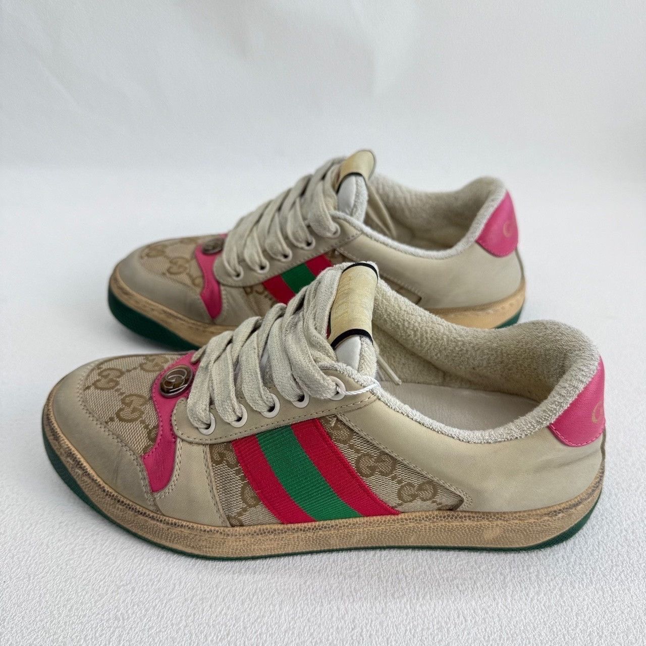 Gucci Gucci Leather Pink Lowtop Sneakers us_5 Women Size US 5 / IT 35 - 6 Thumbnail