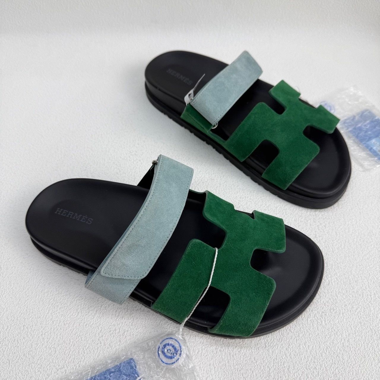 Hermes Hermes Suede Green Sandals us_6-5 Women Size US 6.5 / IT 36.5 - 3 Thumbnail