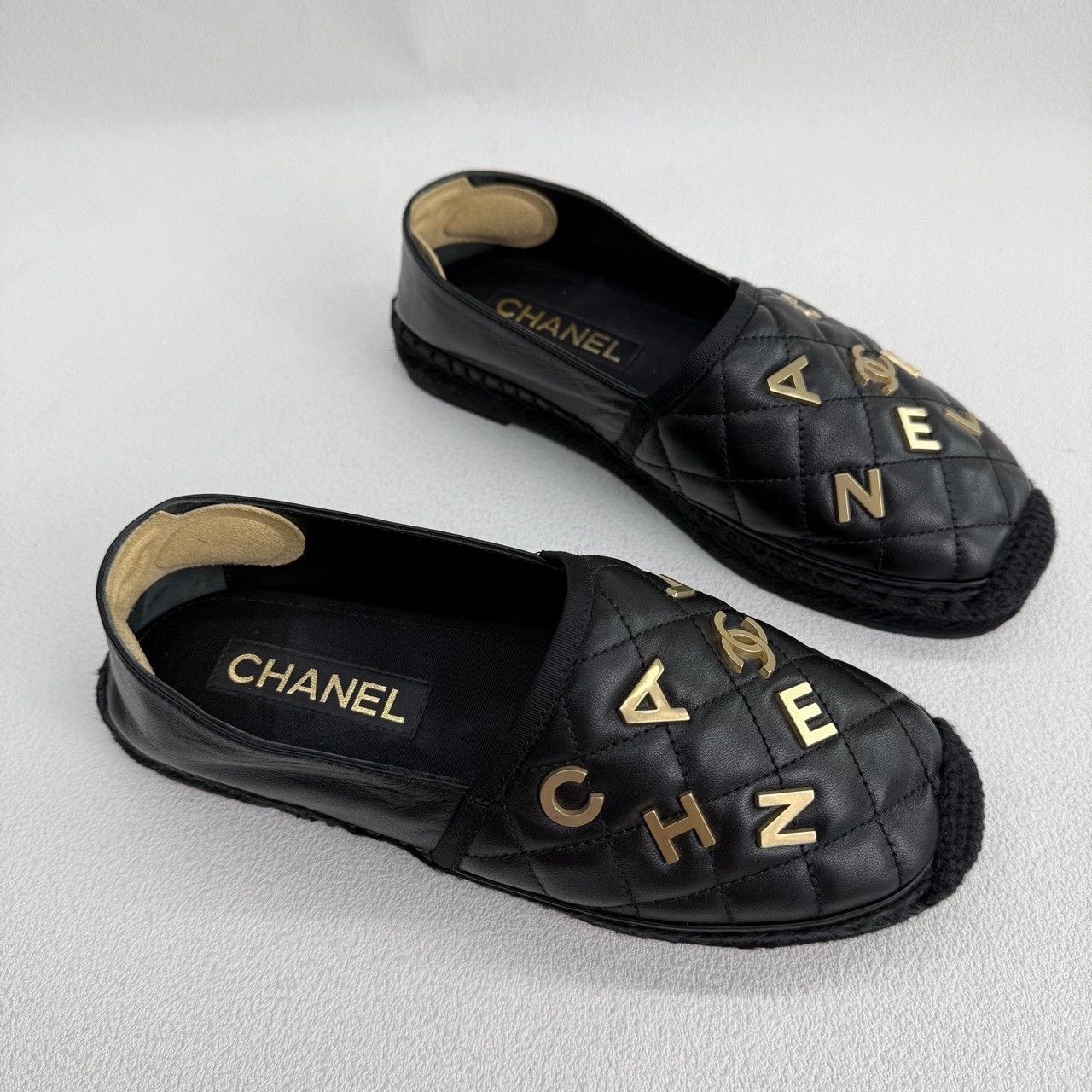 Chanel Chanel Retro Graphic Black Lowtop Sneakers us_7-5 Women Size US 7.5 / IT 37.5 - 3 Thumbnail
