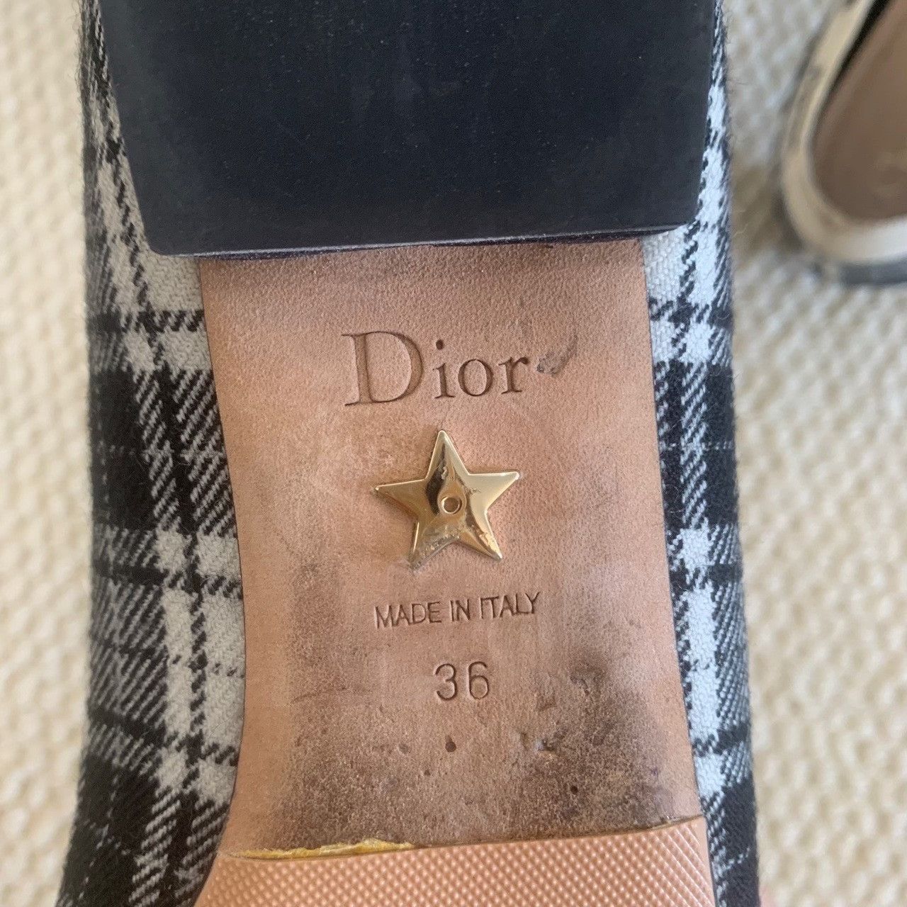 Dior Dior Plaid Black Lowtop Sneakers us_6 Women Size US 6 / IT 36 - 7 Thumbnail