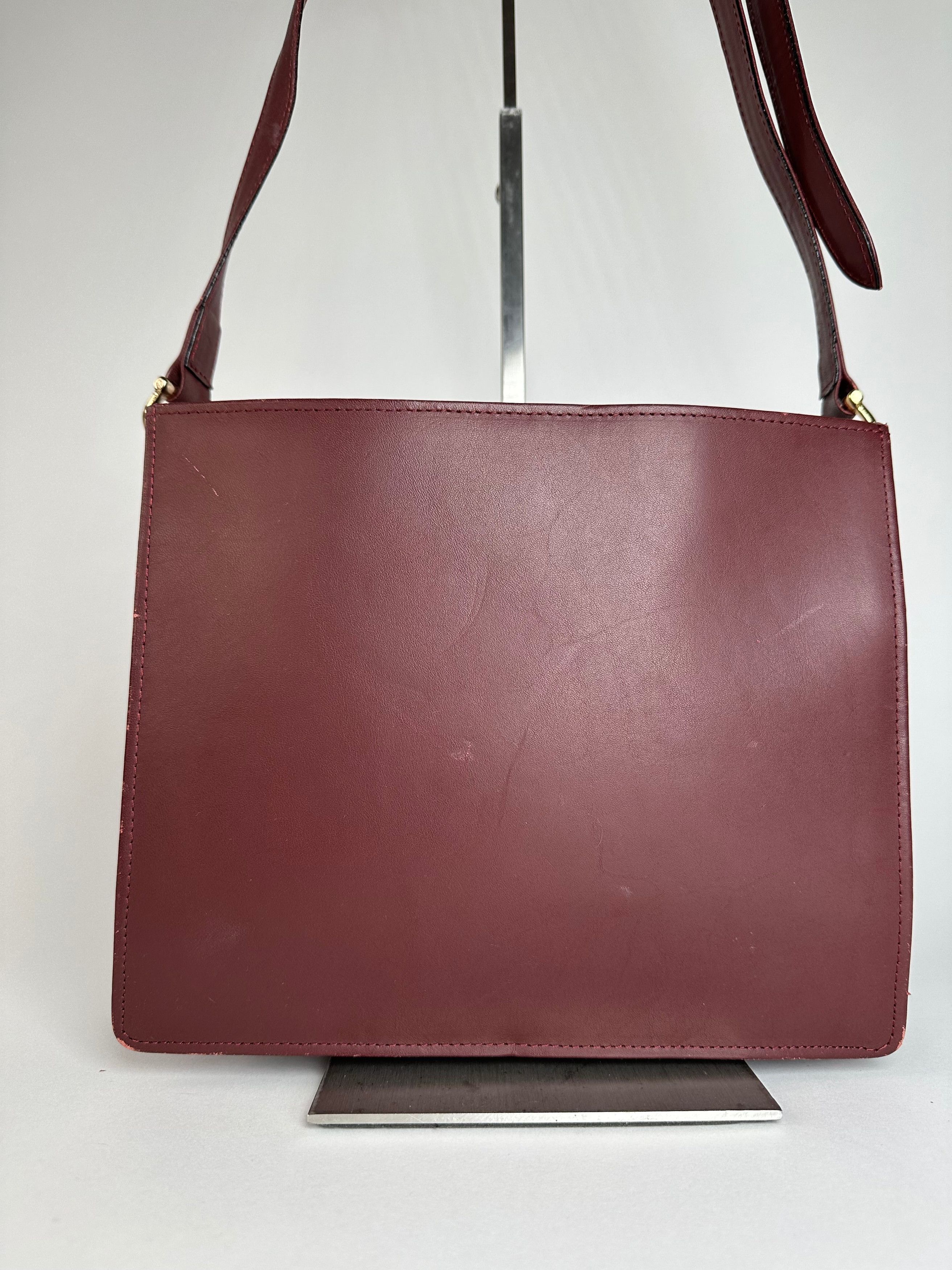 Cartier Vintage Leather Multiway Bag Burgundy Size ONE SIZE - 12 Thumbnail