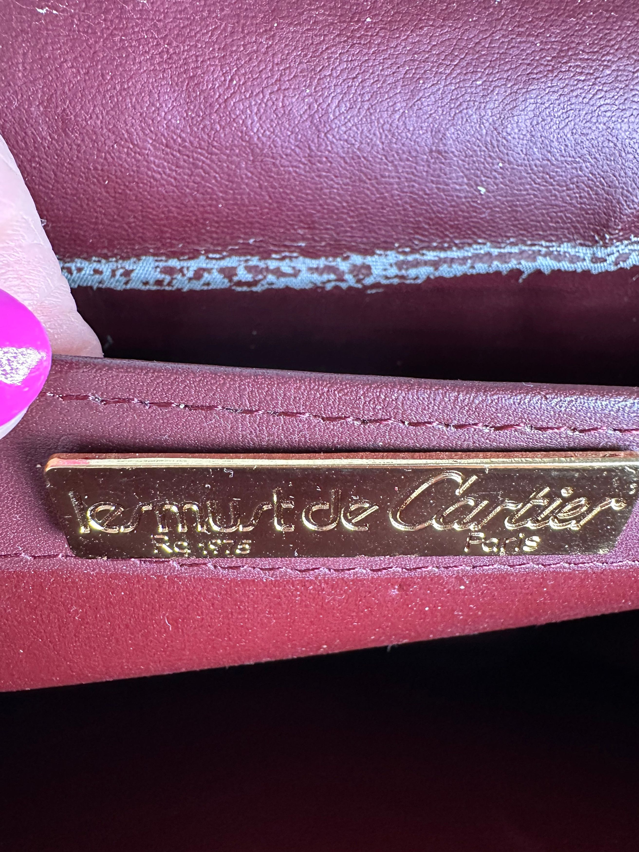 Cartier Vintage Leather Multiway Bag Burgundy Size ONE SIZE - 7 Thumbnail