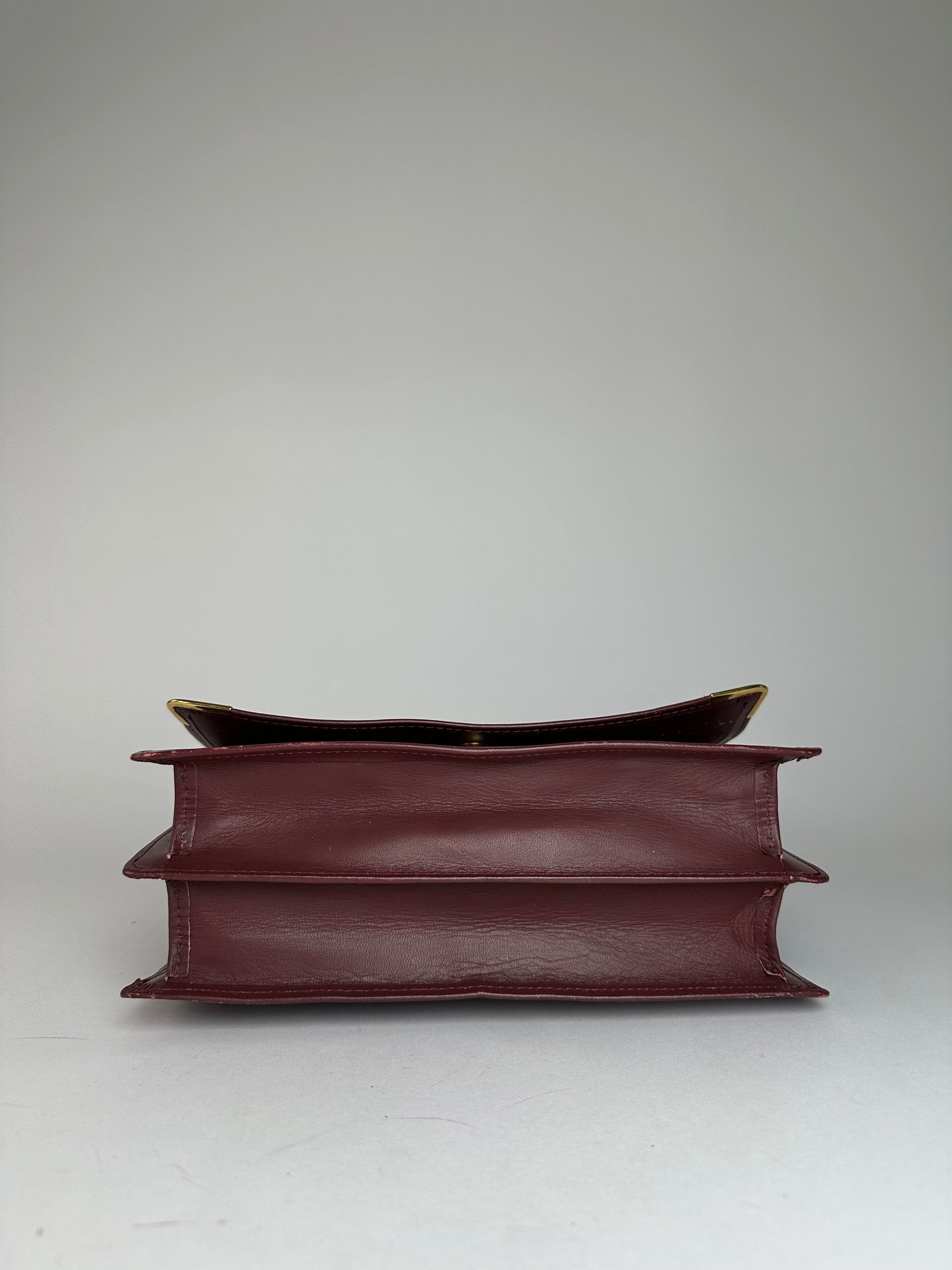 Cartier Vintage Leather Multiway Bag Burgundy Size ONE SIZE - 9 Thumbnail