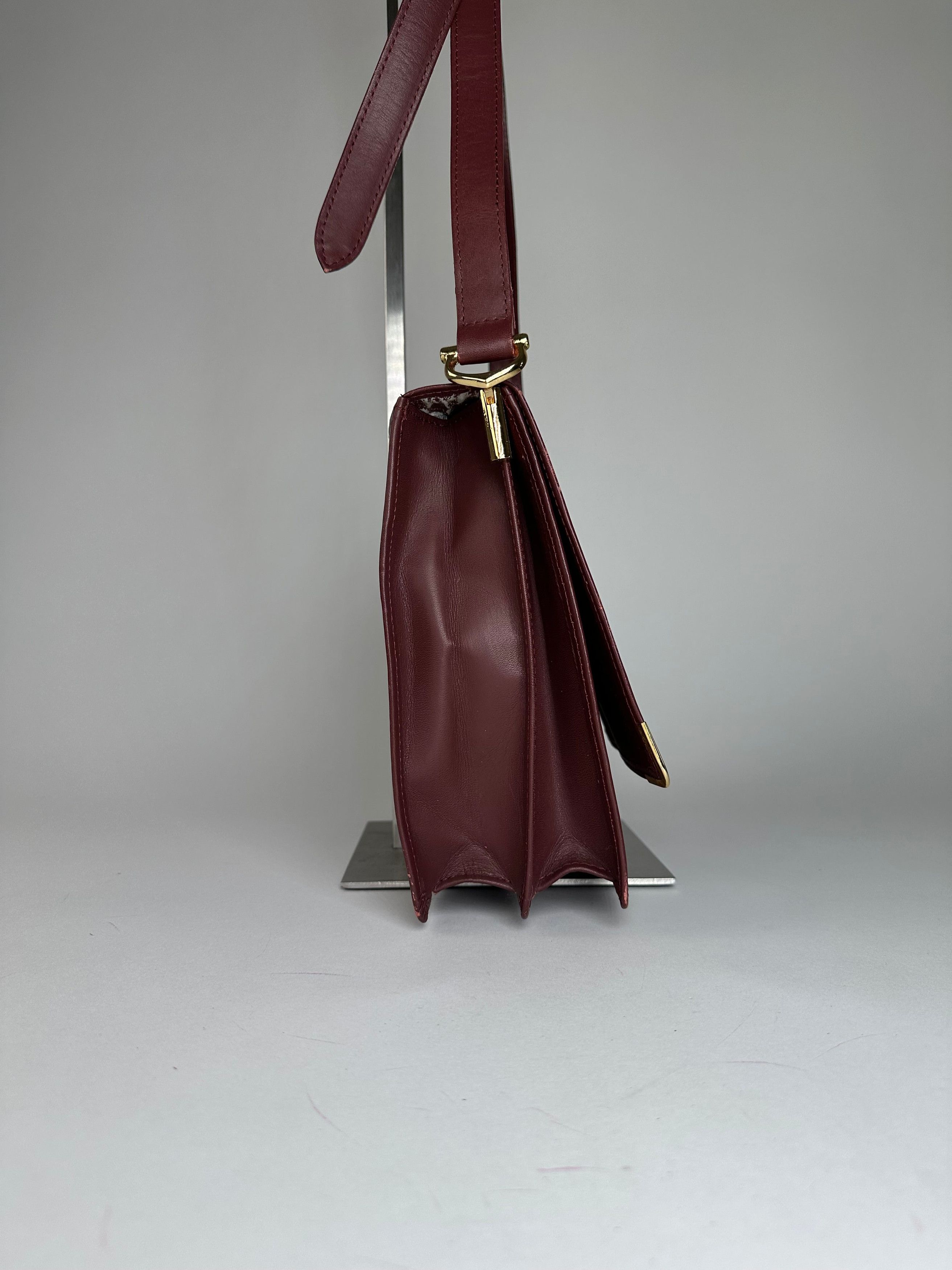 Cartier Vintage Leather Multiway Bag Burgundy Size ONE SIZE - 8 Thumbnail