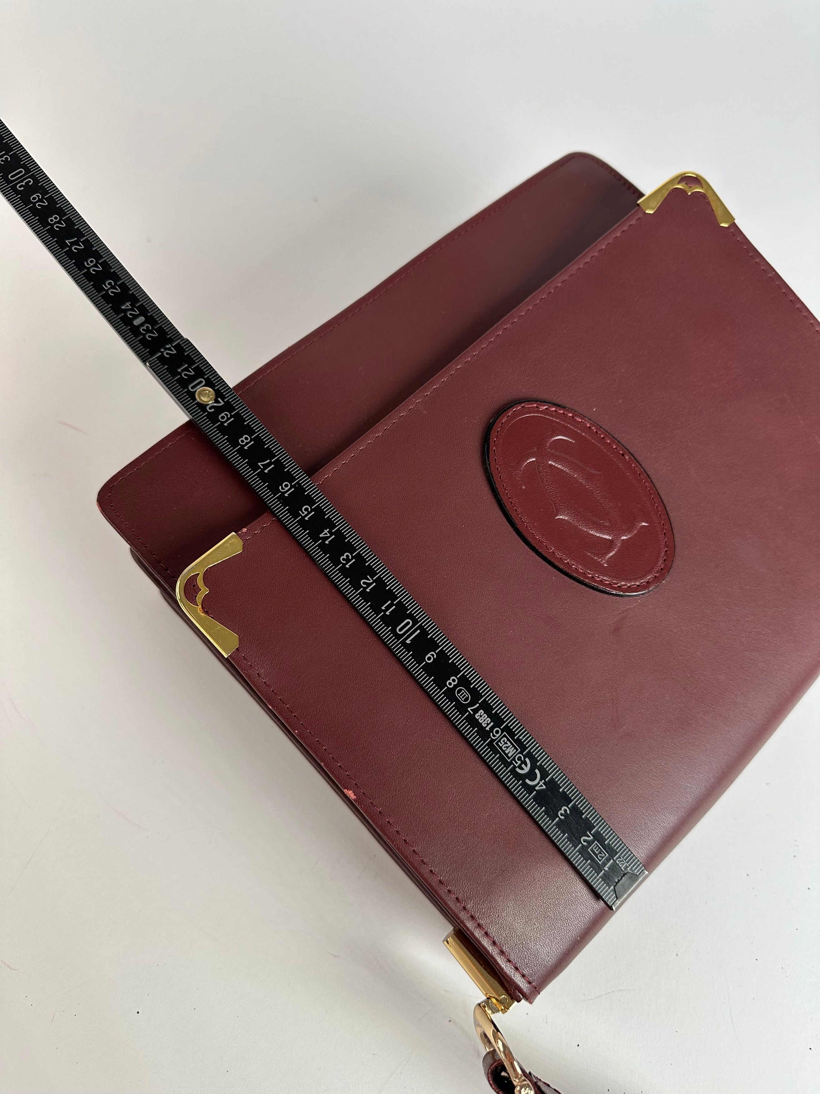Cartier Vintage Leather Multiway Bag Burgundy Size ONE SIZE - 13 Thumbnail