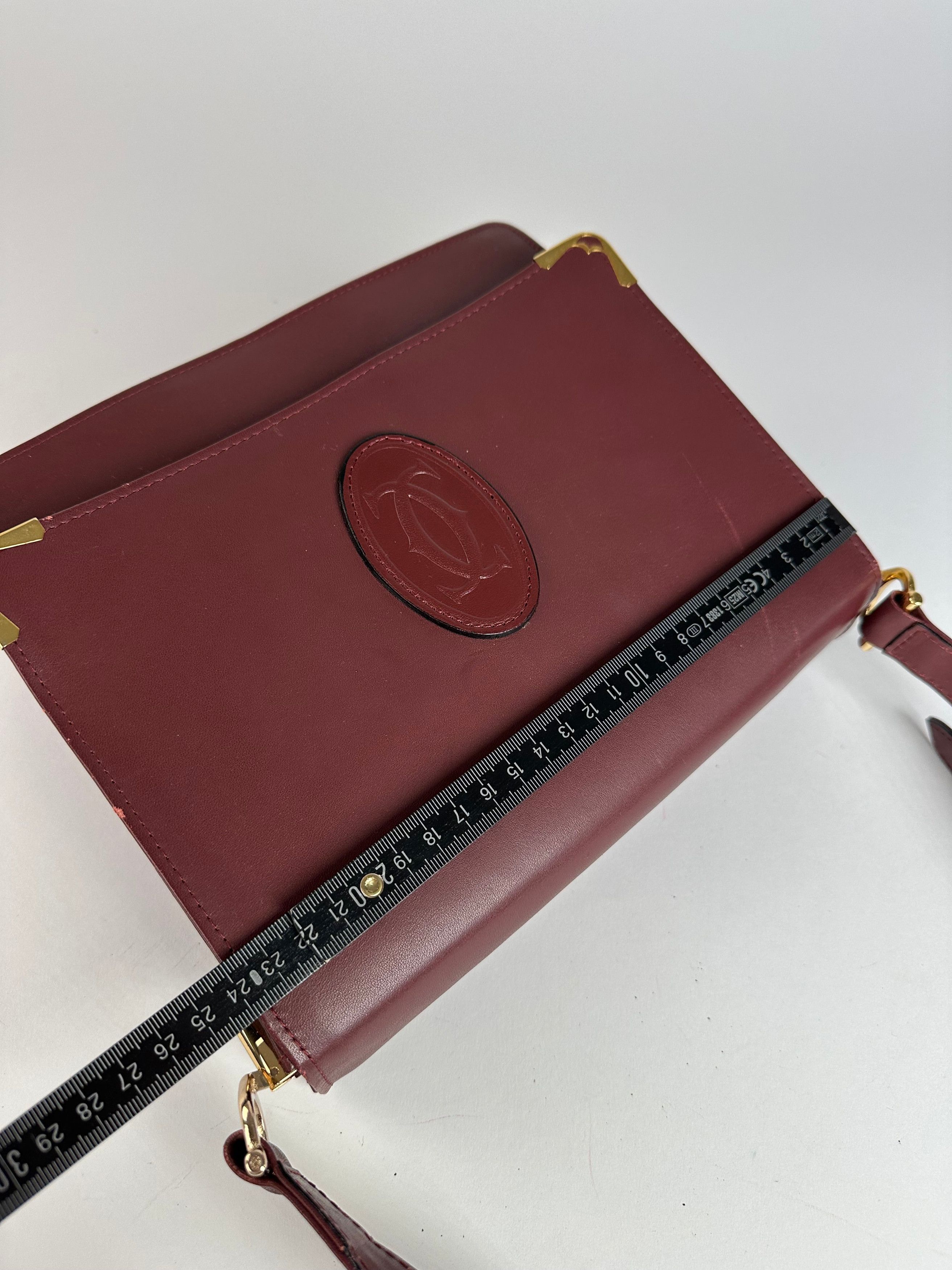 Cartier Vintage Leather Multiway Bag Burgundy Size ONE SIZE - 14 Thumbnail