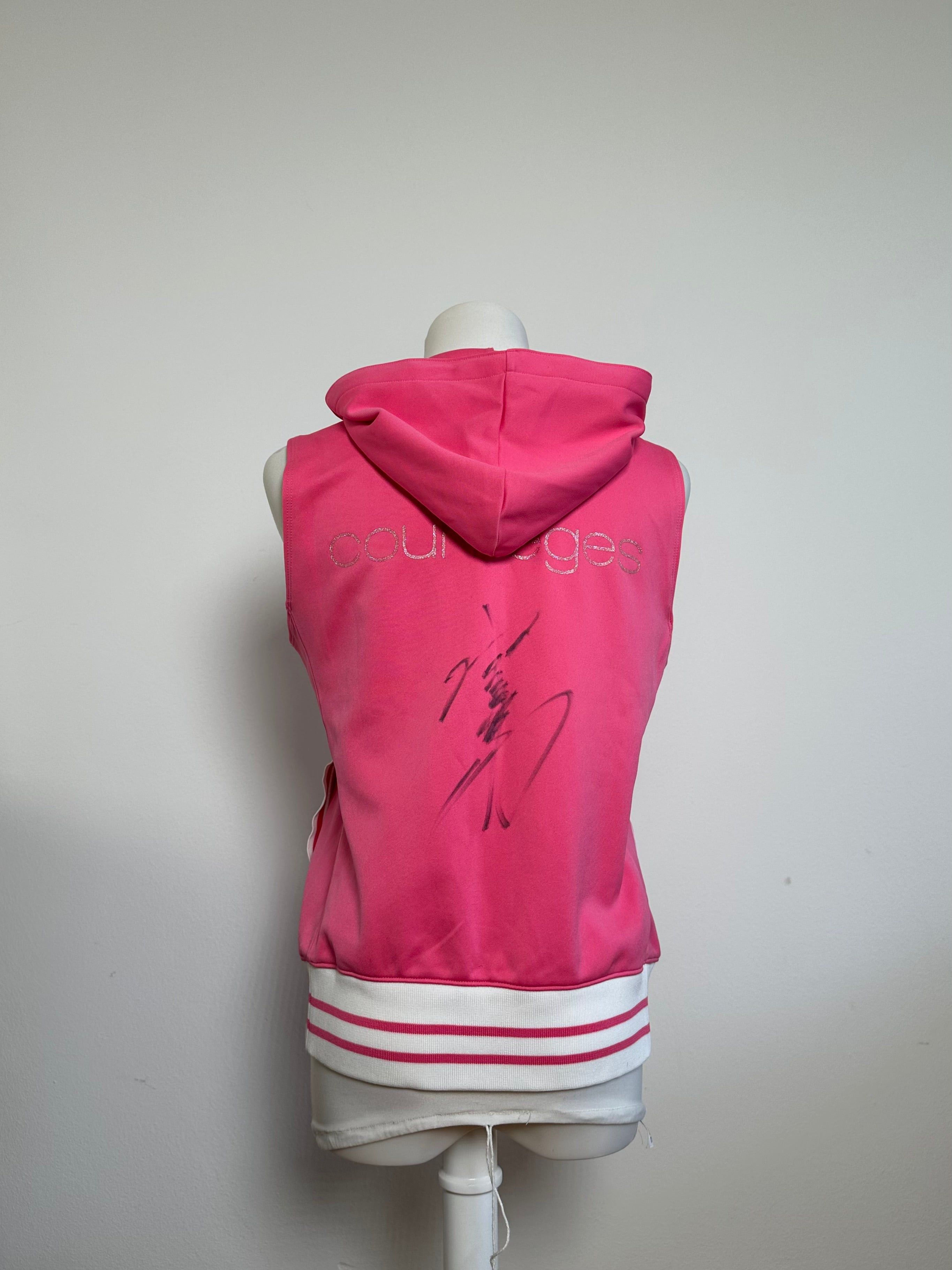 Courreges Vintage Sleeveless Zipper Sport Jacket Pink Size M / US 6-8 / IT 42-44 - 3 Thumbnail