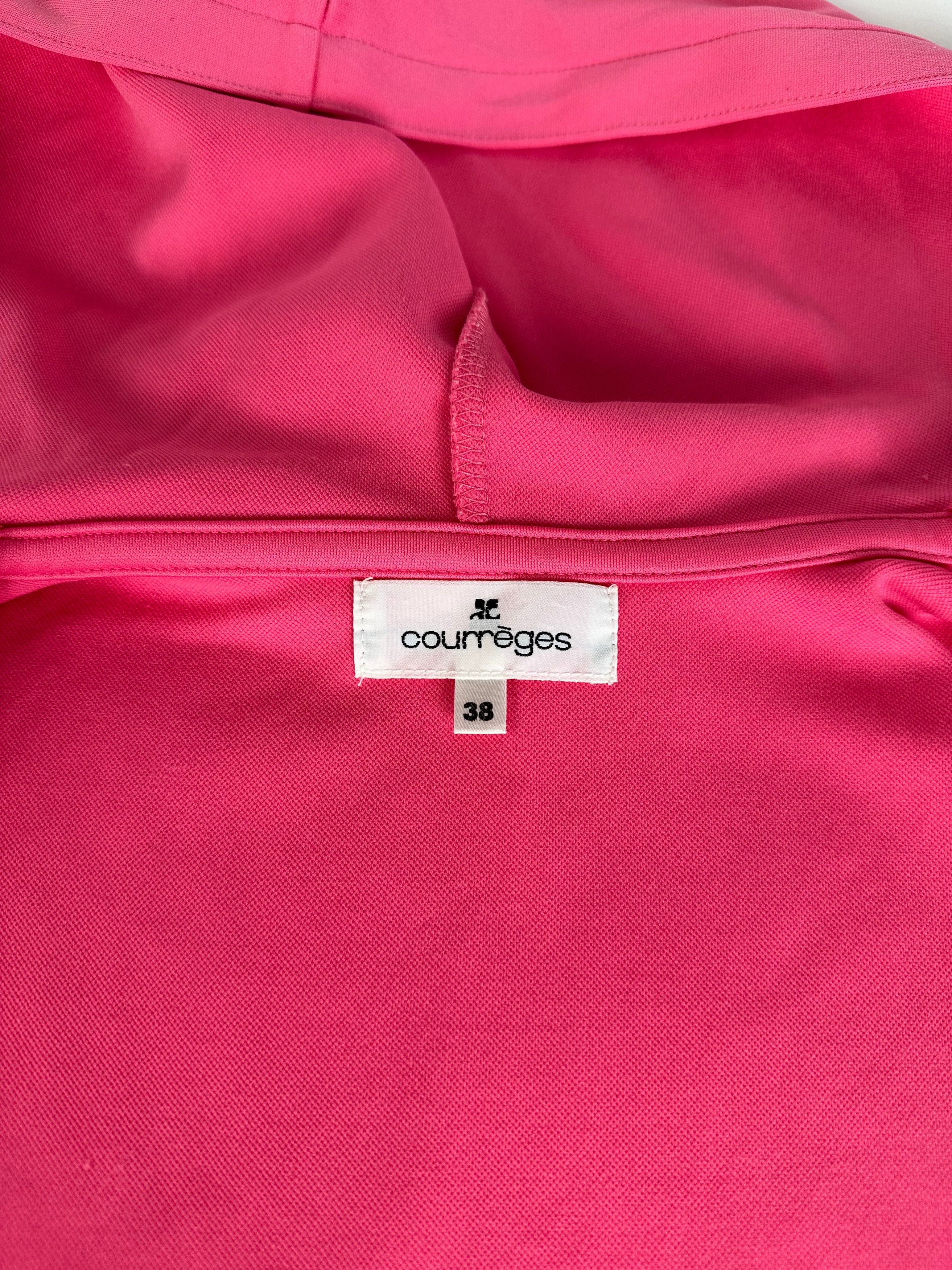 Courreges Vintage Sleeveless Zipper Sport Jacket Pink Size M / US 6-8 / IT 42-44 - 6 Thumbnail