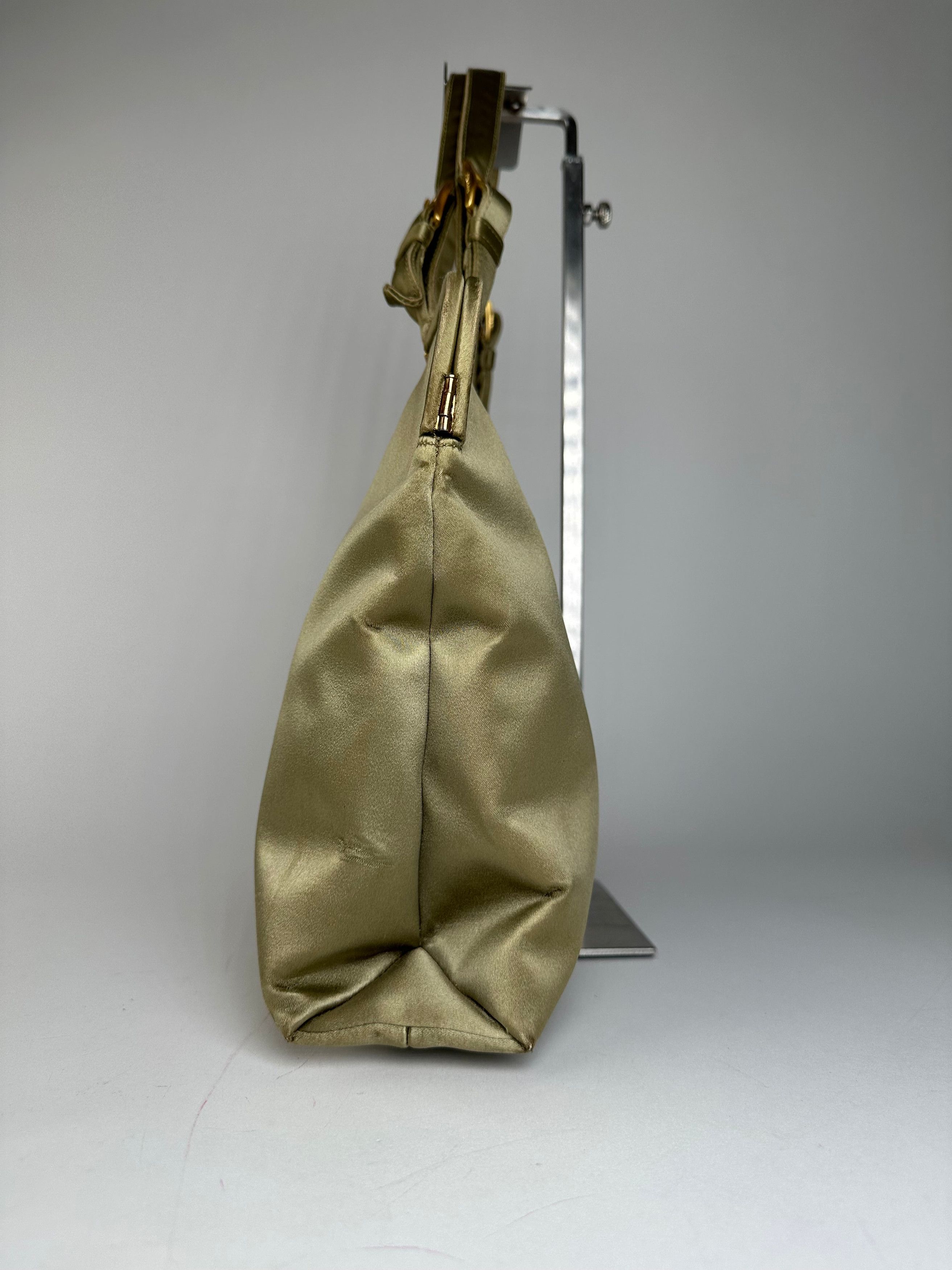 Prada Vintage Flap Handbag Green Gold Size ONE SIZE - 5 Thumbnail
