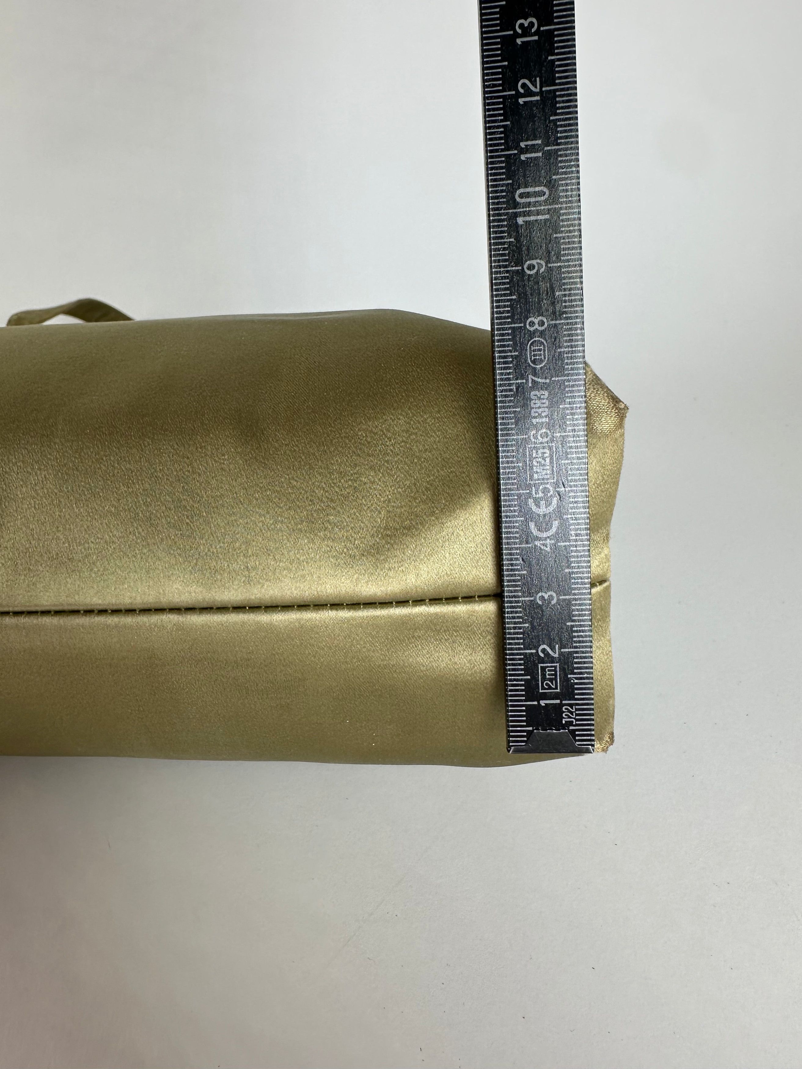 Prada Vintage Flap Handbag Green Gold Size ONE SIZE - 14 Thumbnail