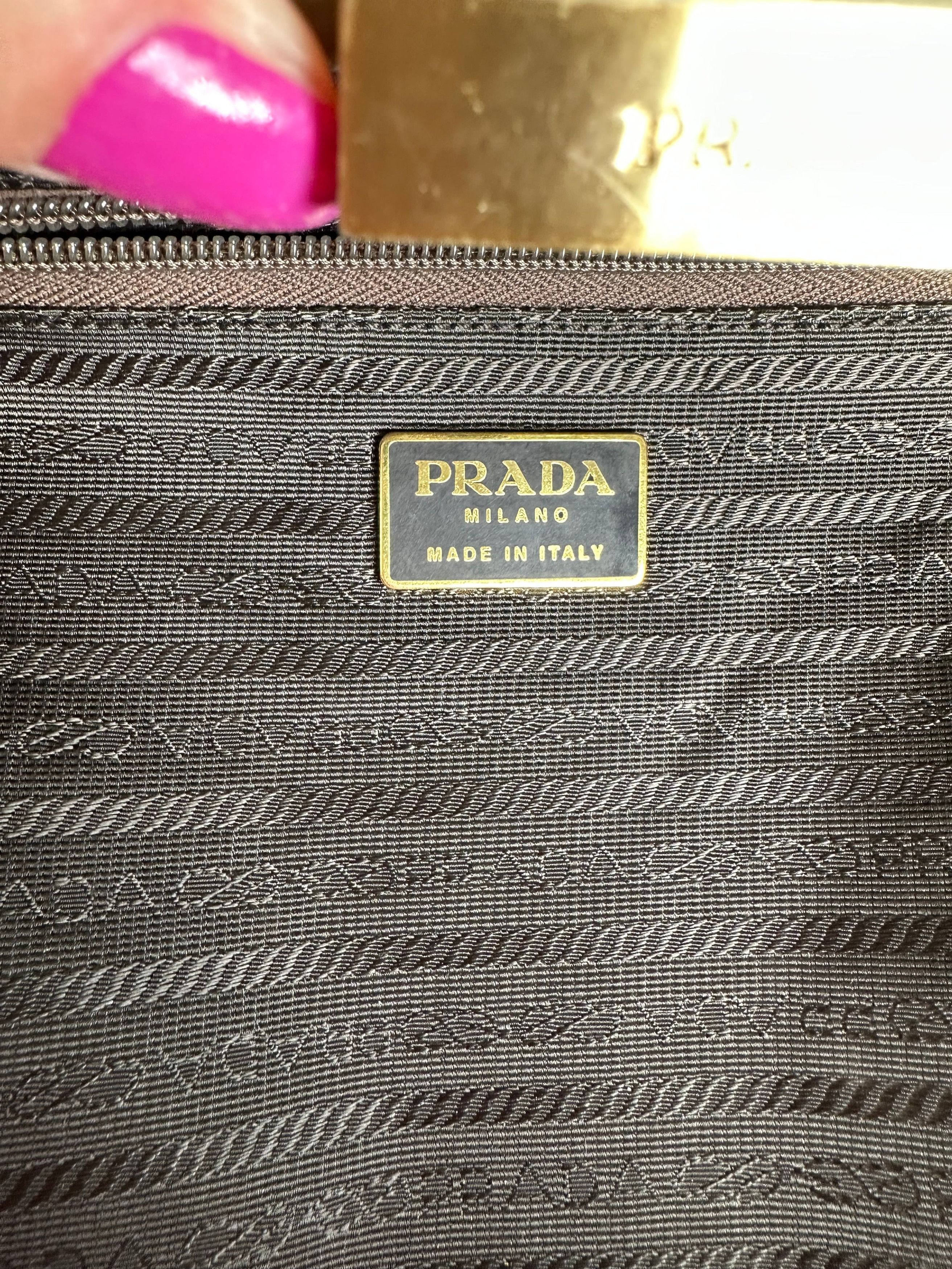Prada Vintage Flap Handbag Green Gold Size ONE SIZE - 6 Thumbnail