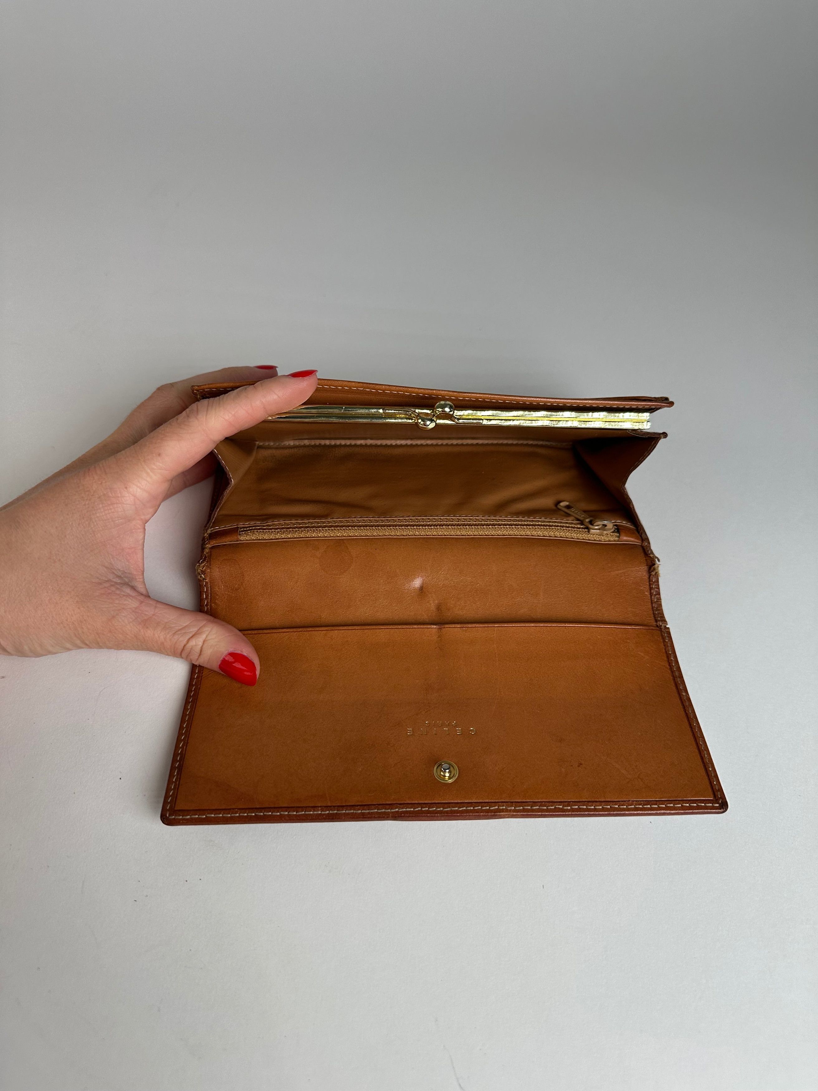 Celine Vintage Paris Triomphe Monogram Leather Long Wallet Brown Size ONE SIZE - 4 Thumbnail
