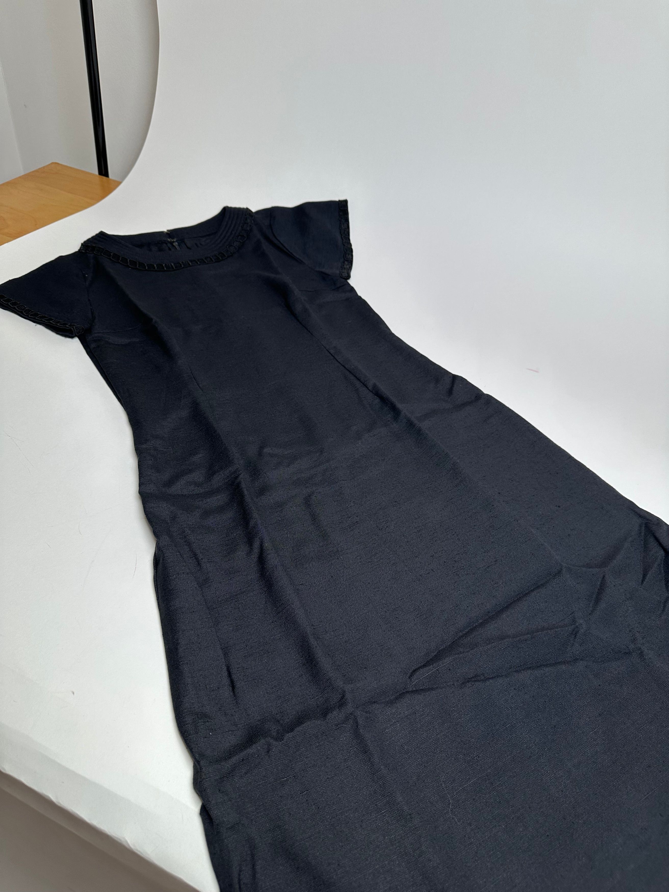 Givenchy Vintage Linen Dress Black M Size S / US 4 / IT 40 - 7 Thumbnail