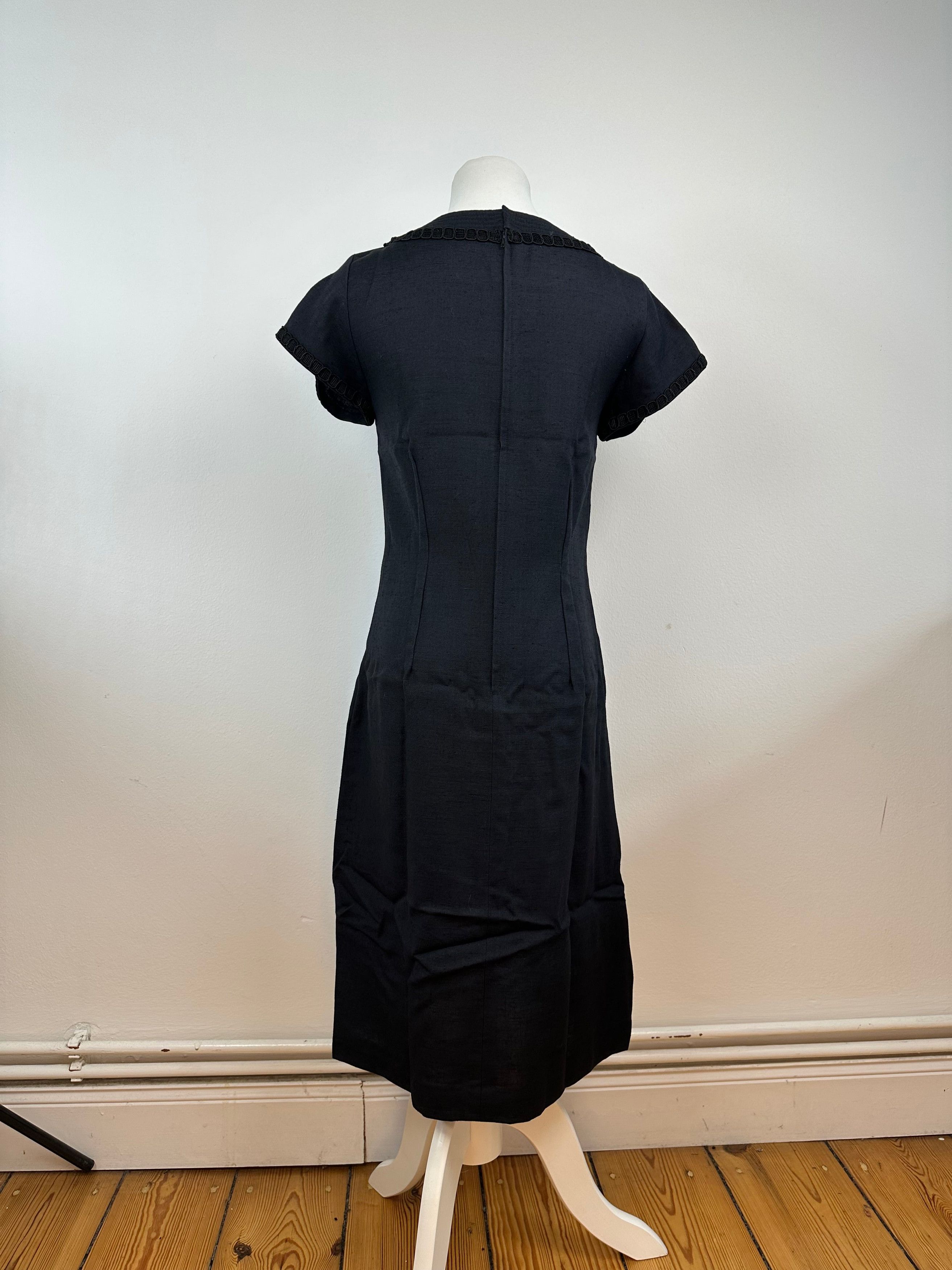 Givenchy Vintage Linen Dress Black M Size S / US 4 / IT 40 - 4 Thumbnail