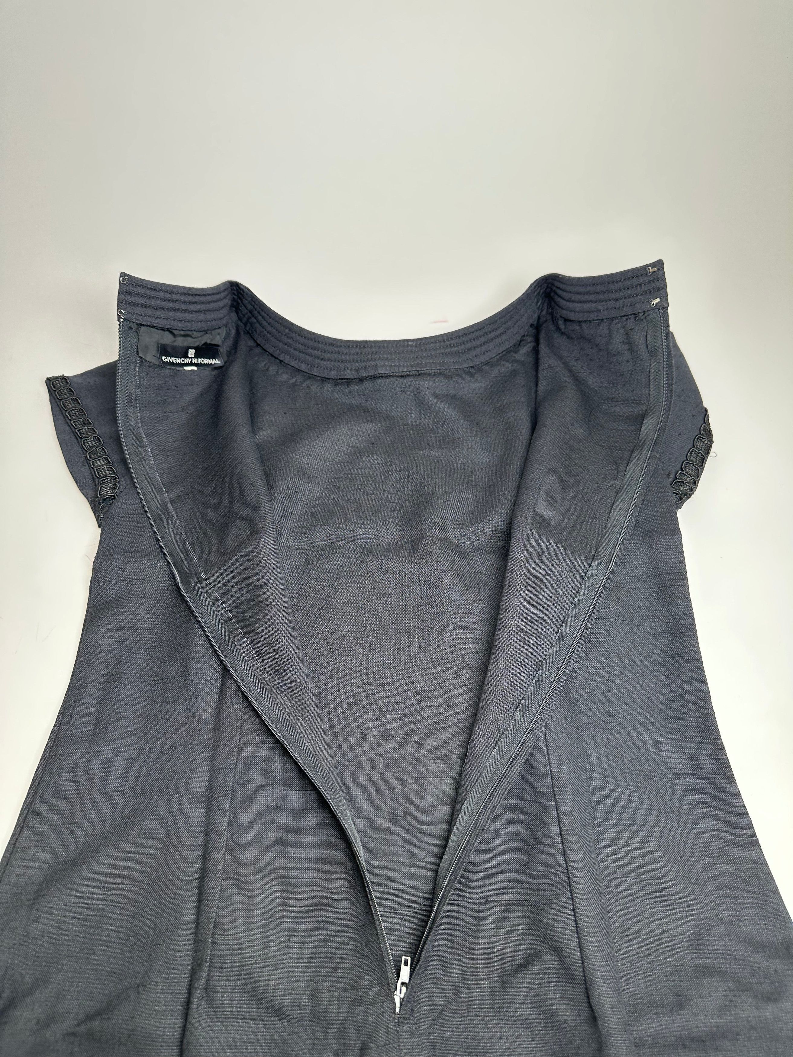 Givenchy Vintage Linen Dress Black M Size S / US 4 / IT 40 - 9 Thumbnail