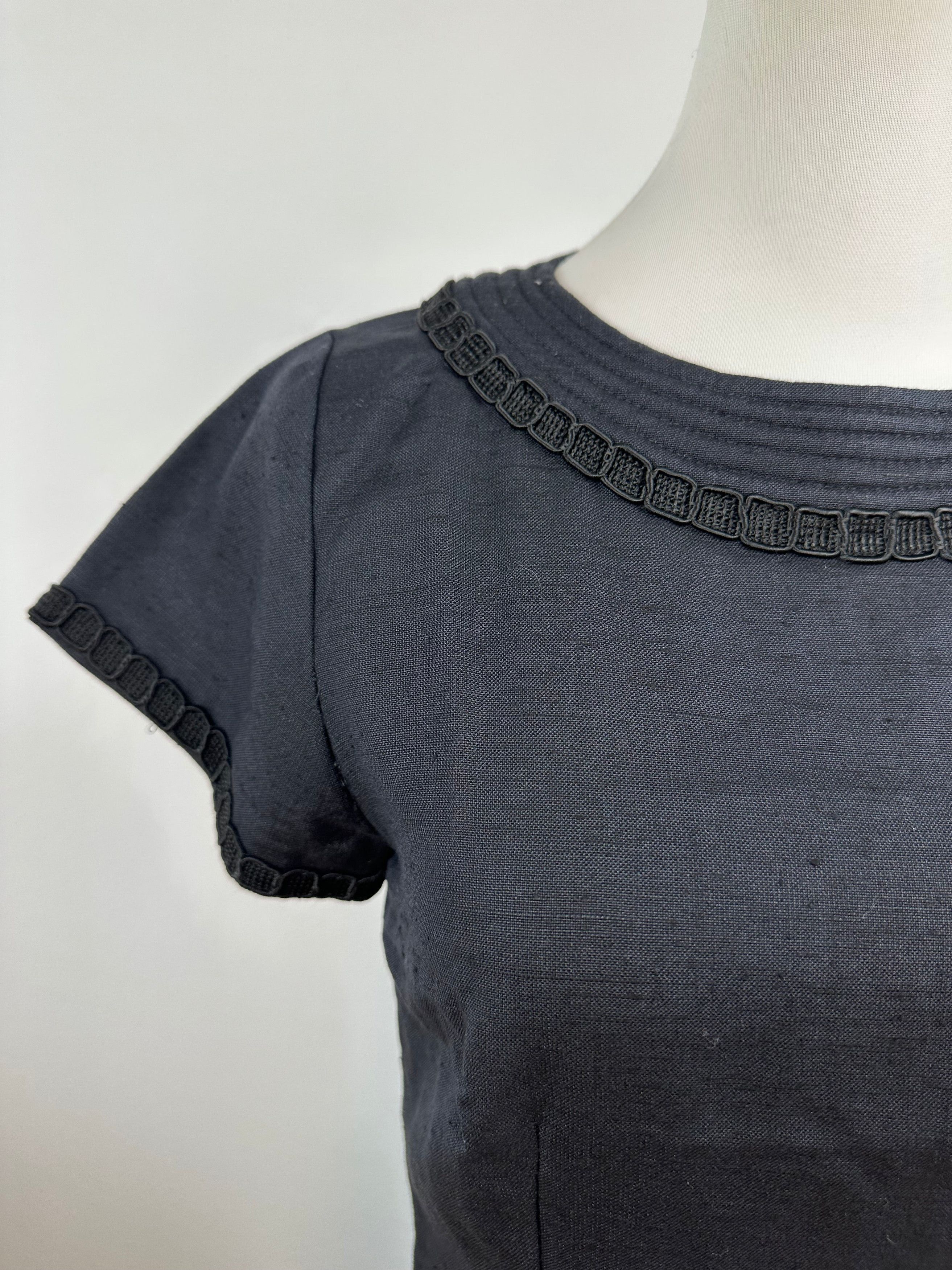 Givenchy Vintage Linen Dress Black M Size S / US 4 / IT 40 - 6 Thumbnail