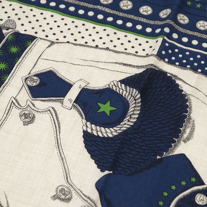 Hermes Hermes Hermes Carre Geant 140 Zouaves et Dragons Cashmere Silk Scarf Textile Scarf DUTY FREE for USA Size ONE SIZE - 5 Thumbnail