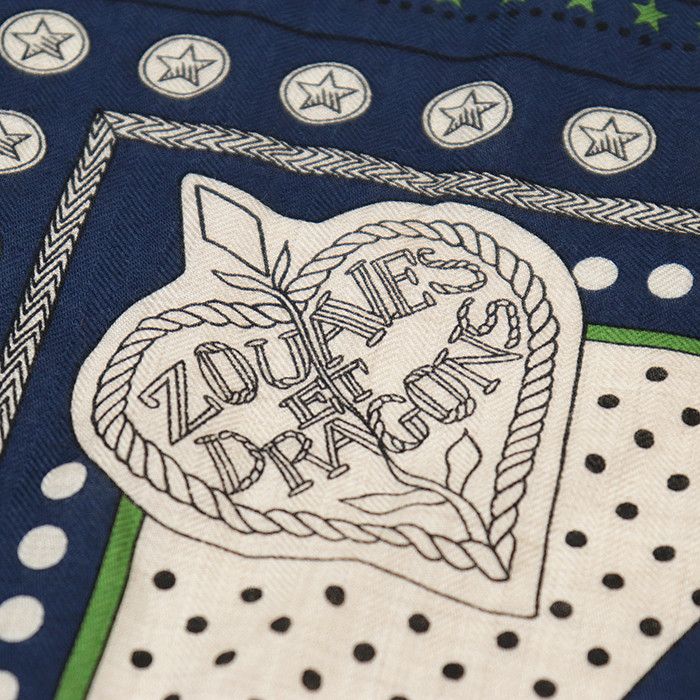 Hermes Hermes Hermes Carre Geant 140 Zouaves et Dragons Cashmere Silk Scarf Textile Scarf DUTY FREE for USA Size ONE SIZE - 4 Thumbnail