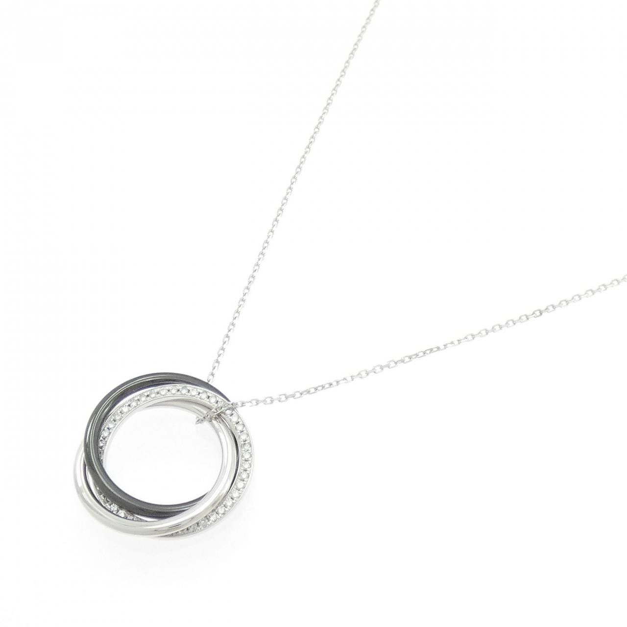 Cartier Cartier Cartier Trinity Black & White 750 White Gold Ceramic Necklace Precious Metal Necklace DUTY FREE for USA Size ONE SIZE - 2 Thumbnail