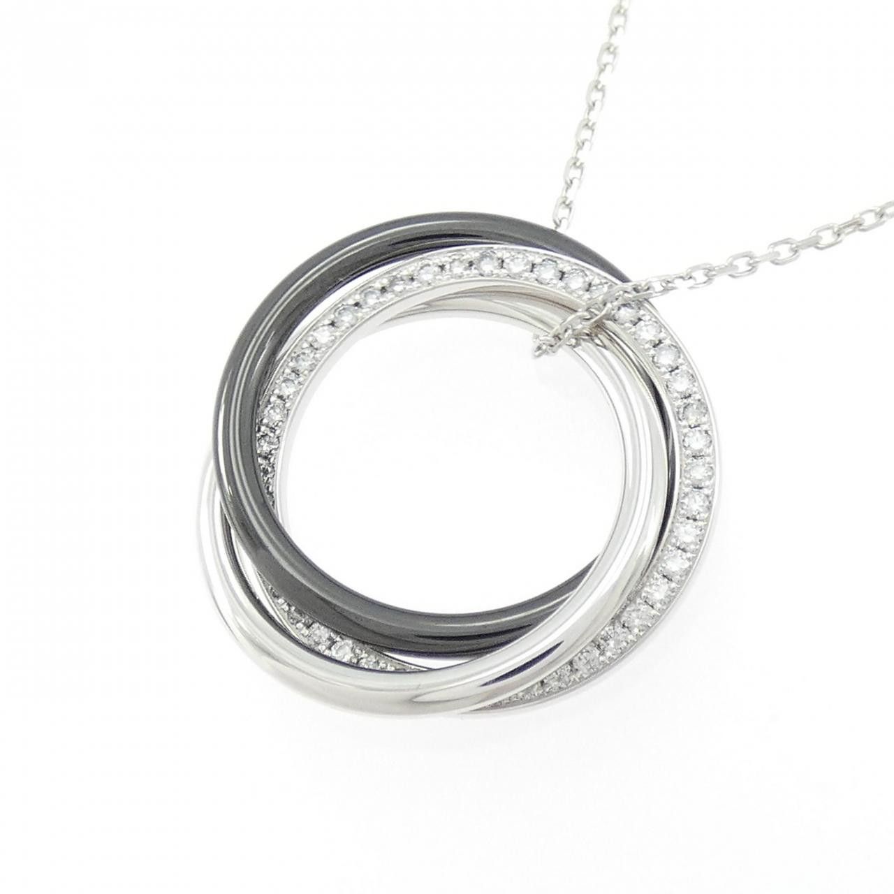 Cartier Cartier Cartier Trinity Black & White 750 White Gold Ceramic Necklace Precious Metal Necklace DUTY FREE for USA Size ONE SIZE - 3 Thumbnail