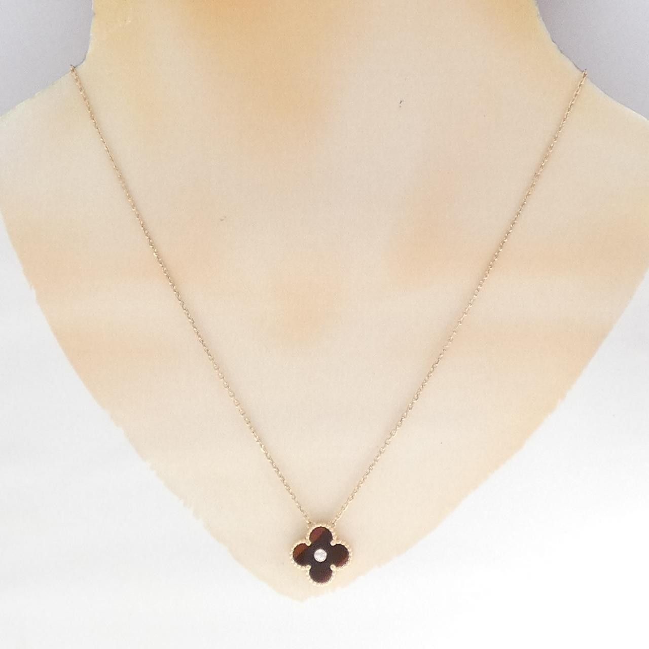 Van Cleef & Arpels Van Cleef & Arpels Van Cleef & Arpels Vintage Alhambra 750 Pink Gold Diamond Bulls Eye Necklace Limited Precious Metal Necklace DUTY FREE for USA Size ONE SIZE - 6 Thumbnail