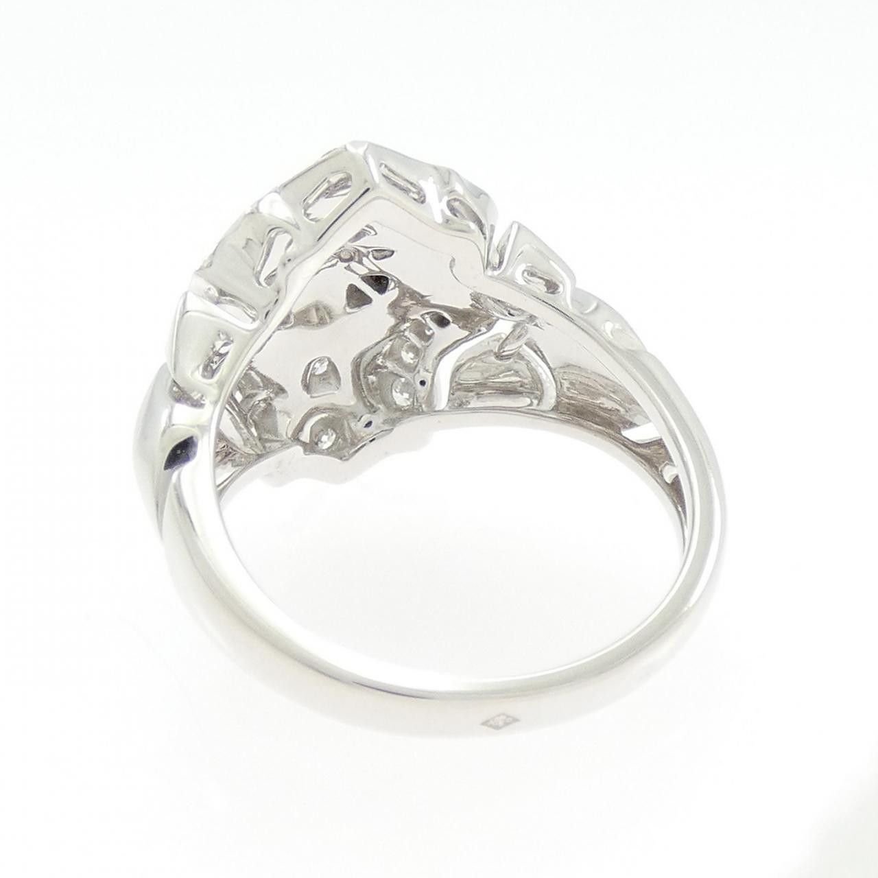 Chanel Chanel Chanel Sous Le Lion 18K White Gold Diamond Ring Size 15.5 Precious Metal Ring DUTY FREE for USA Size ONE SIZE - 3 Thumbnail