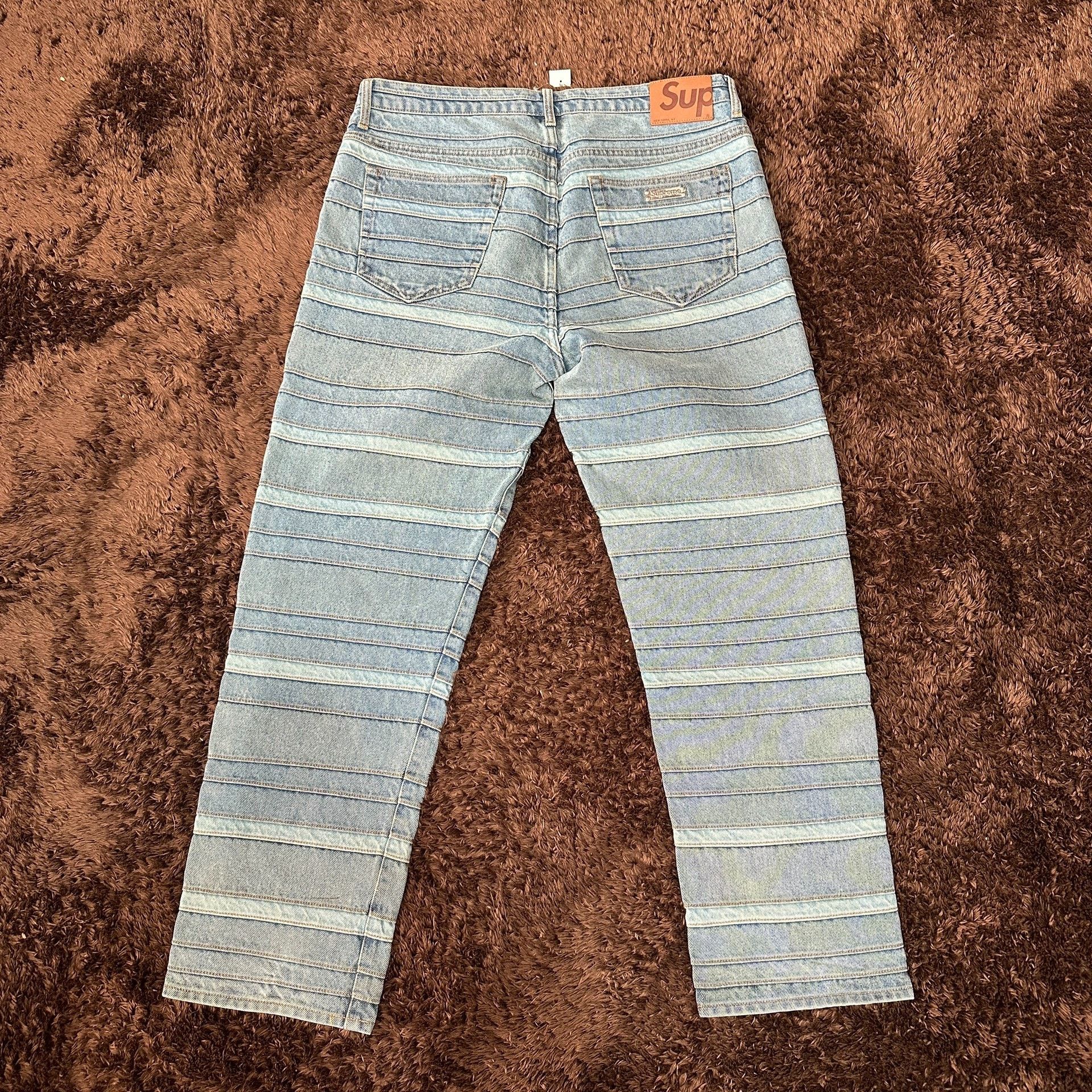 Supreme Supreme Patchwork Red Denim Jeans 34 Men Size US 34 / EU 50 - 3 Thumbnail