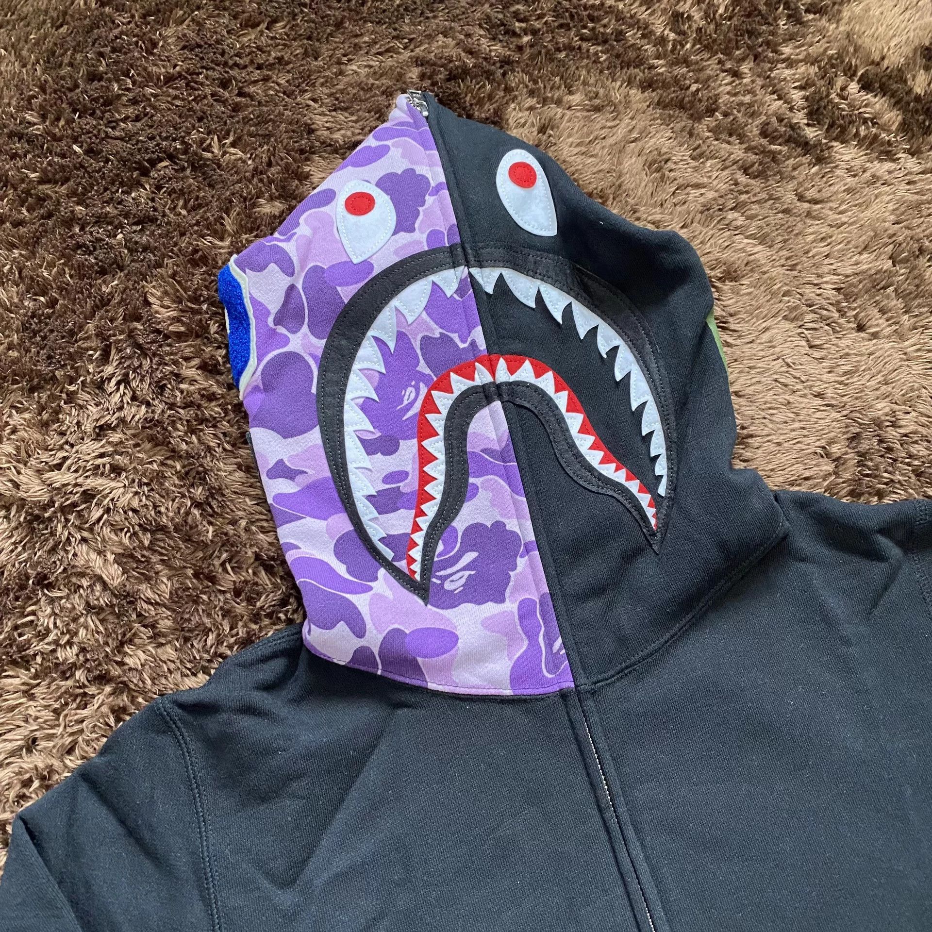 Bape Bape Shark Purple Hoodie m Men Size US M / EU 48-50 / 2 - 4 Thumbnail