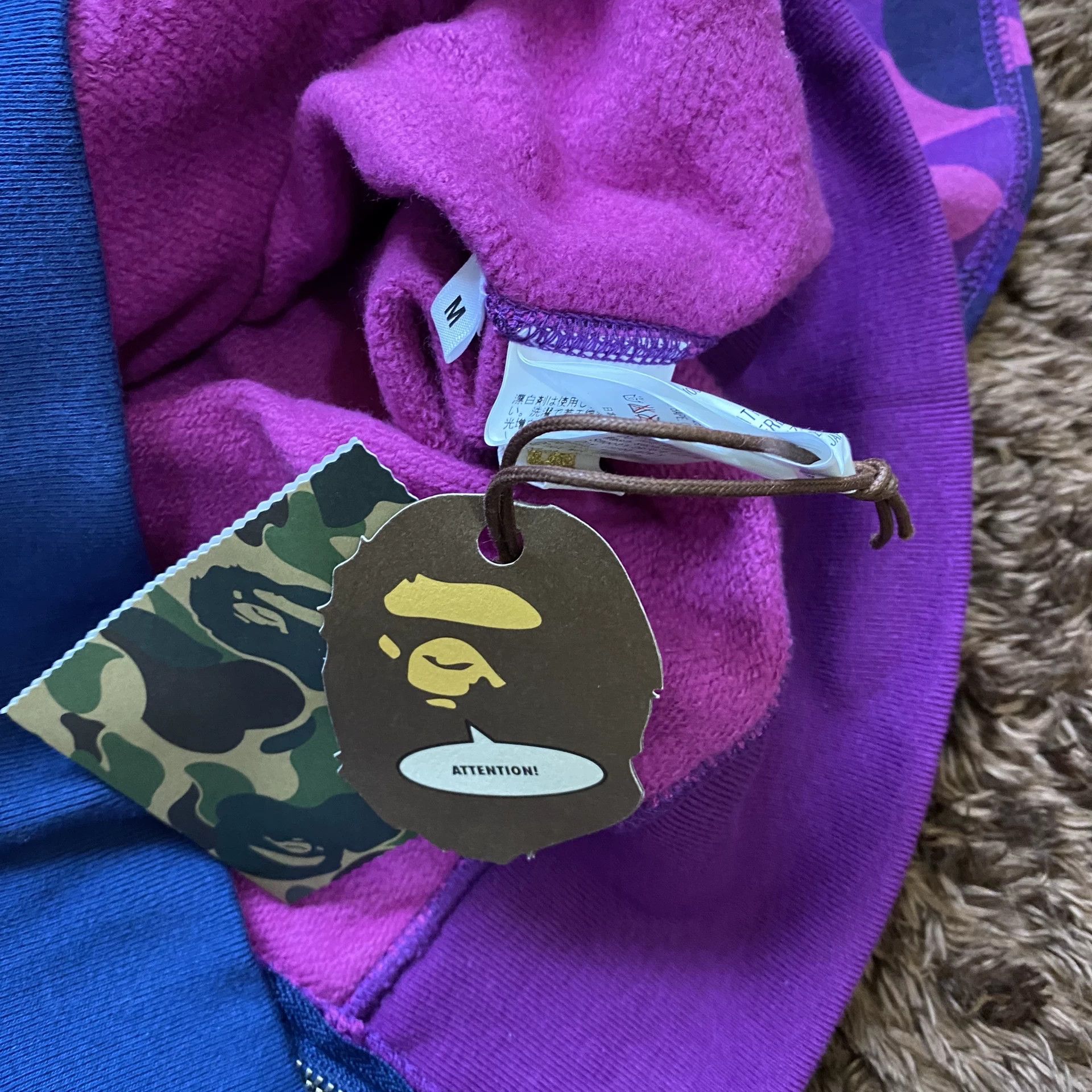Bape Bape Shark Purple Hoodie m Men Size US M / EU 48-50 / 2 - 3 Thumbnail