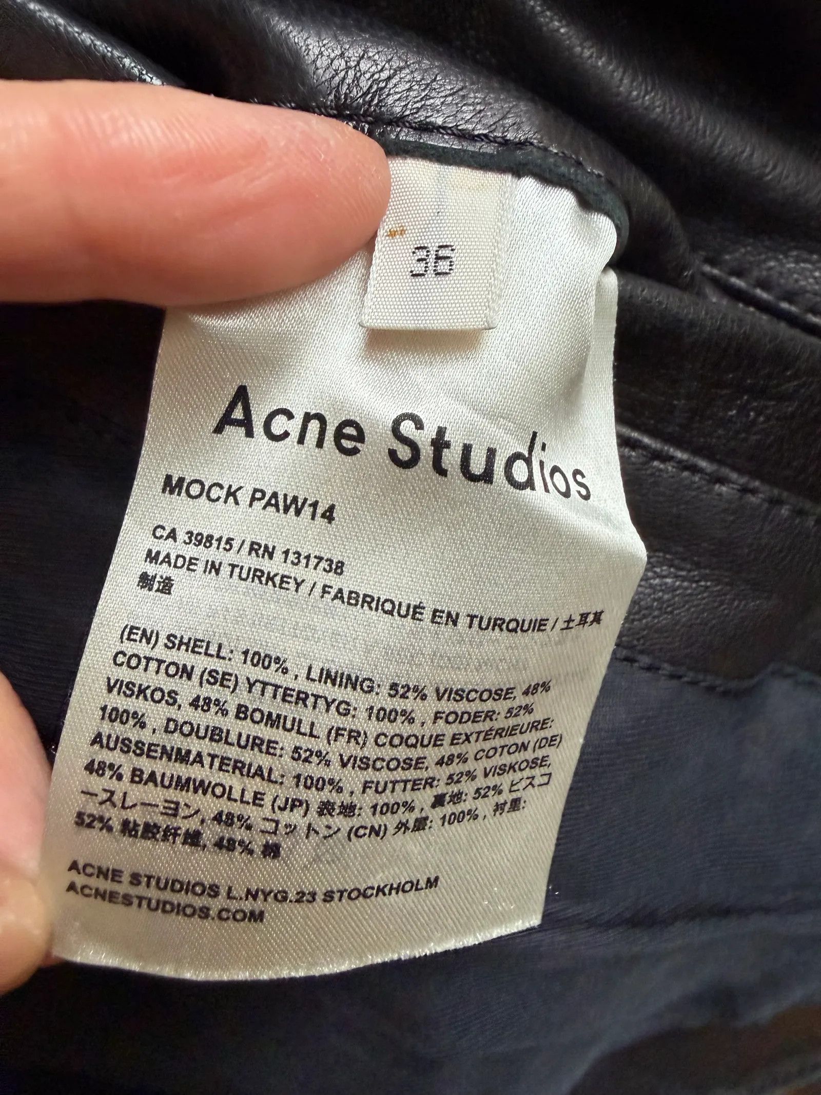 Acne Studios Acne Studios Mock Leather Jacket Size XS / US 0-2 / IT 36-38 - 4 Thumbnail
