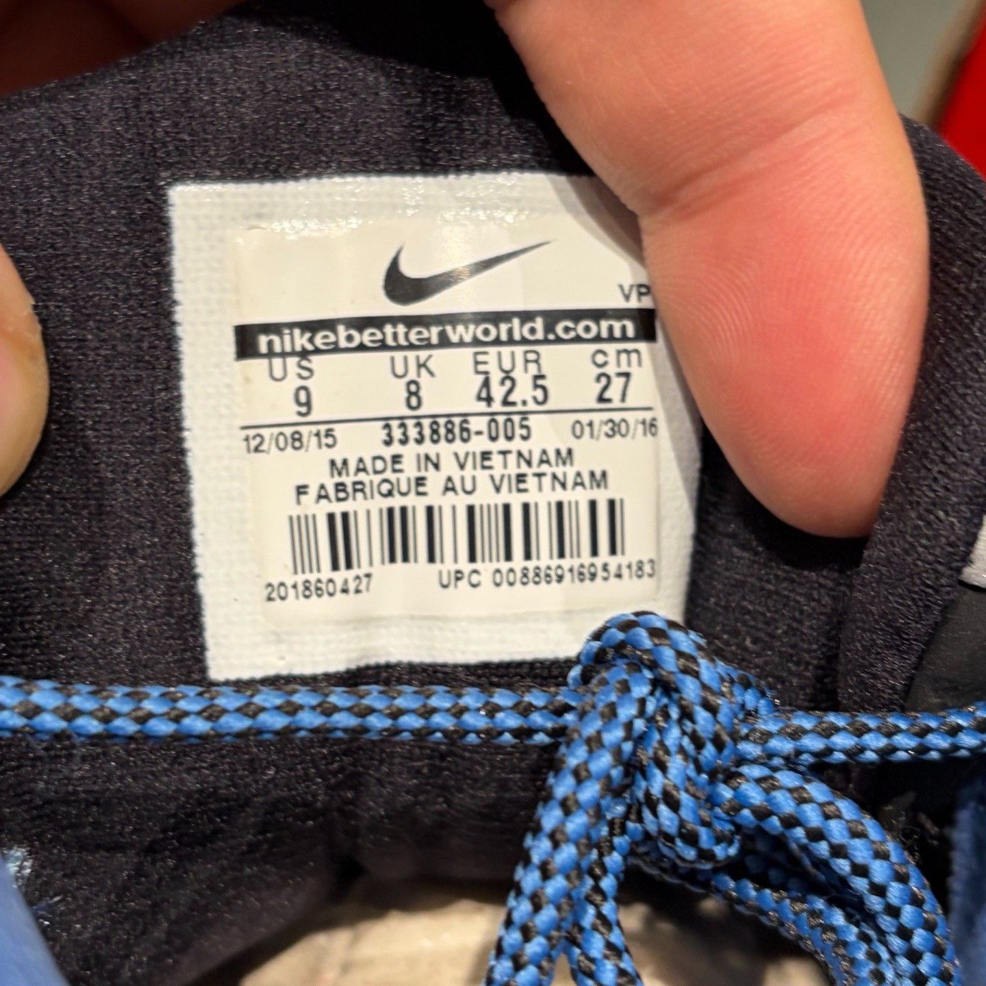 Nike Nike Blue Lowtop Sneakers 9.5 Men Size US 9.5 / EU 42-43 - 5 Thumbnail