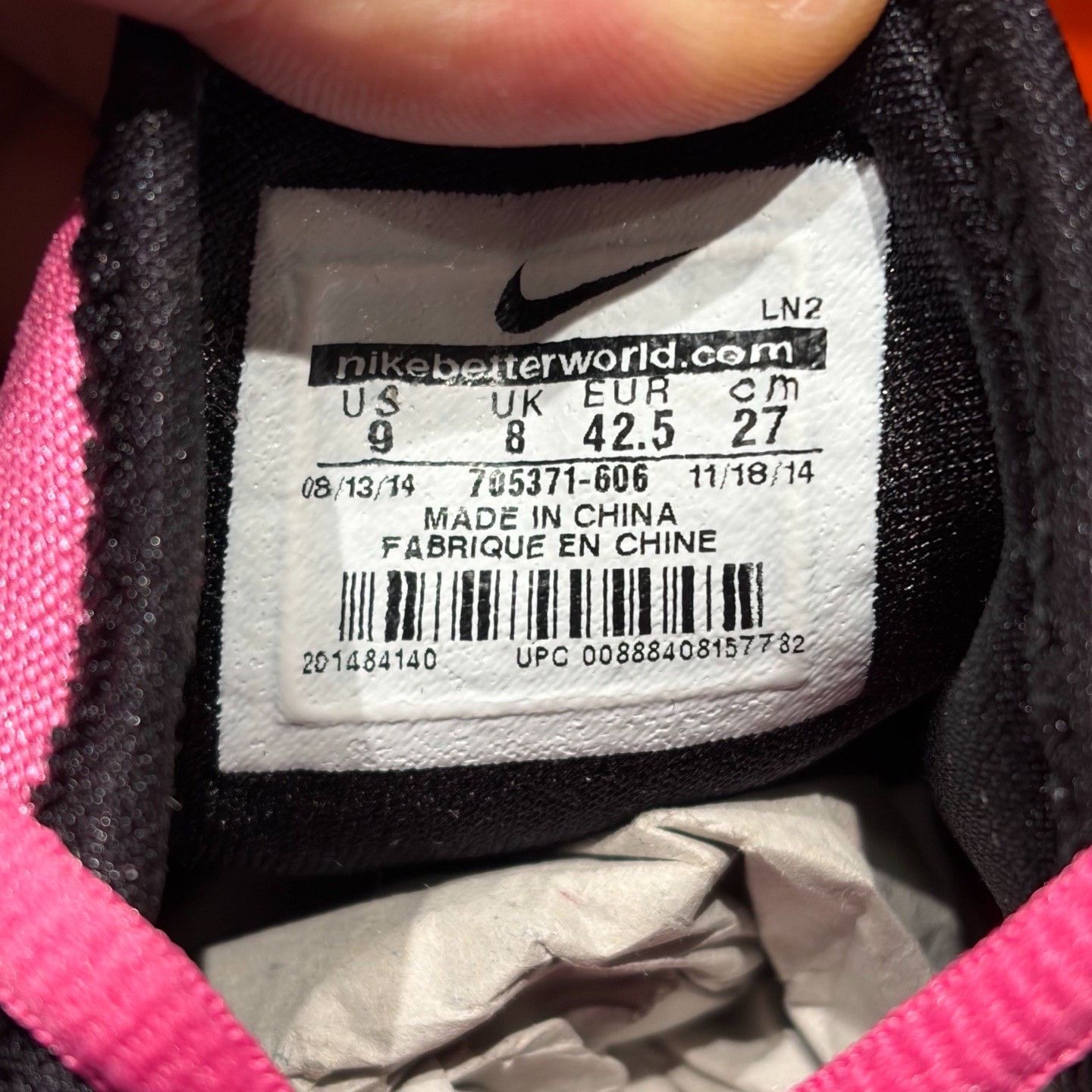 Nike Nike Pink Lowtop Sneakers 9.5 Men Size US 9.5 / EU 42-43 - 5 Thumbnail