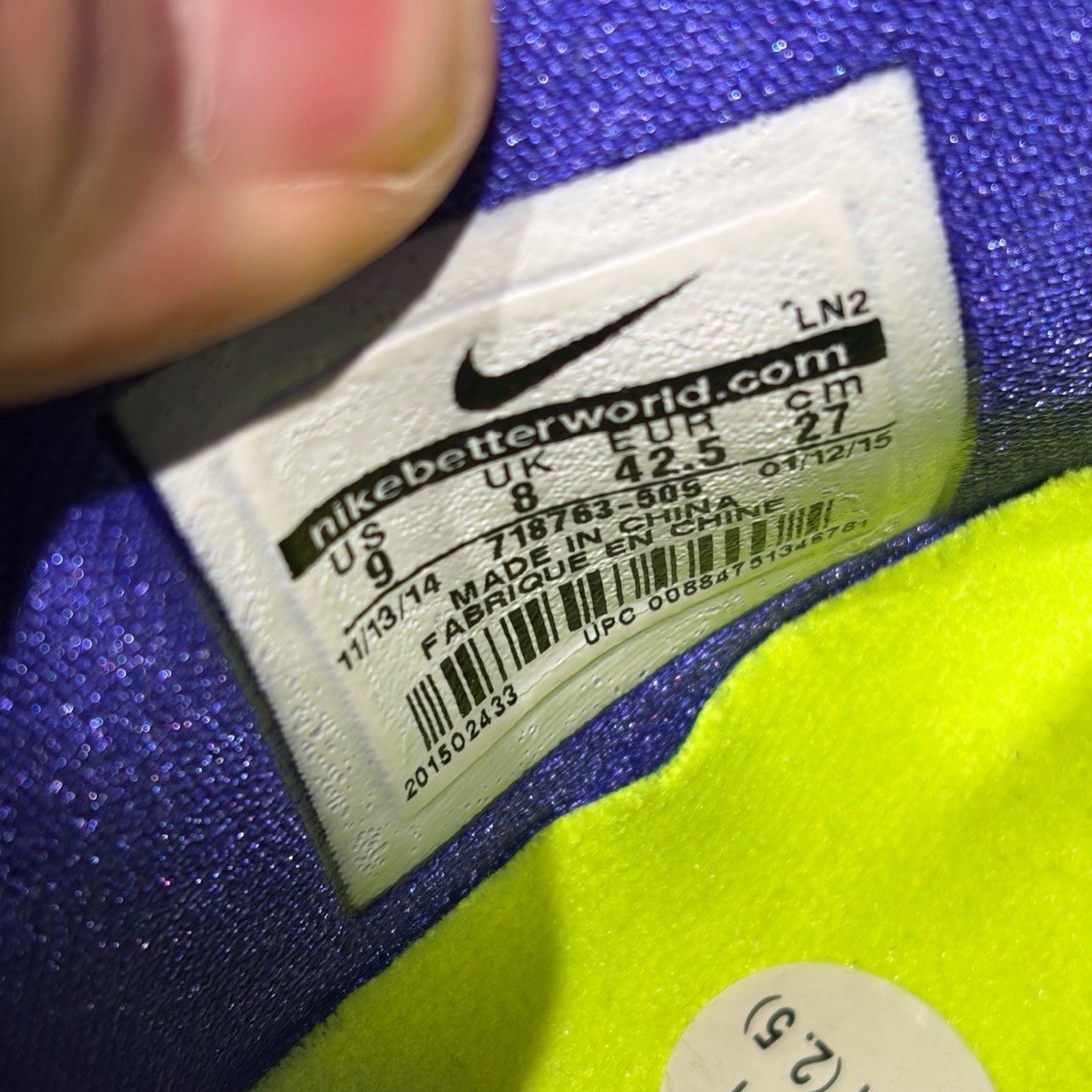Nike Nike Purple Lowtop Sneakers 9.5 Men Size US 9.5 / EU 42-43 - 5 Thumbnail
