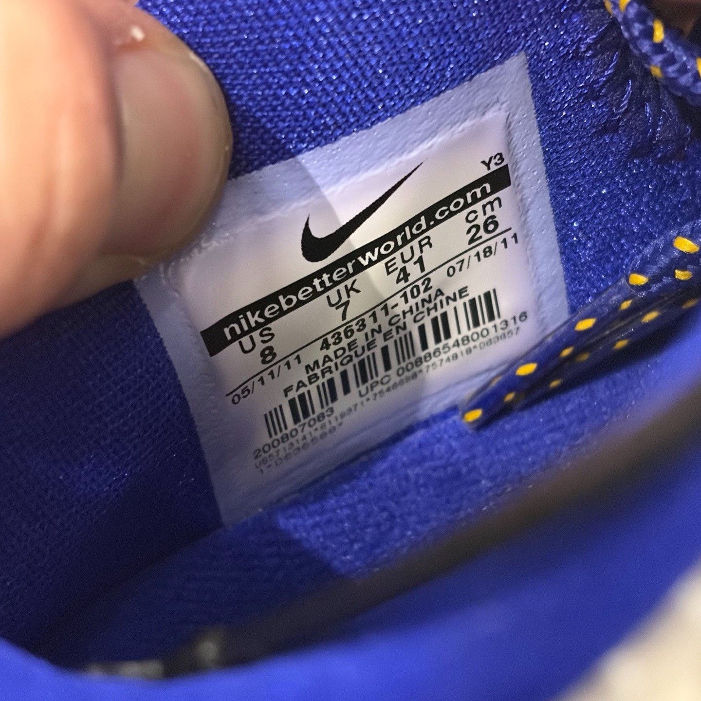 Nike Nike Blue Lowtop Sneakers 8.5 Men Size US 8.5 / EU 41-42 - 5 Thumbnail