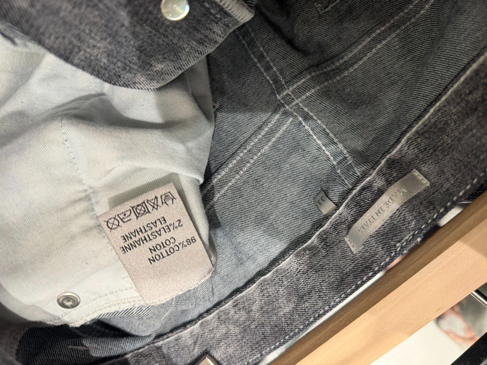 Dior Dior Gray Denim Jeans 33 Men Size US 33 - 4 Thumbnail