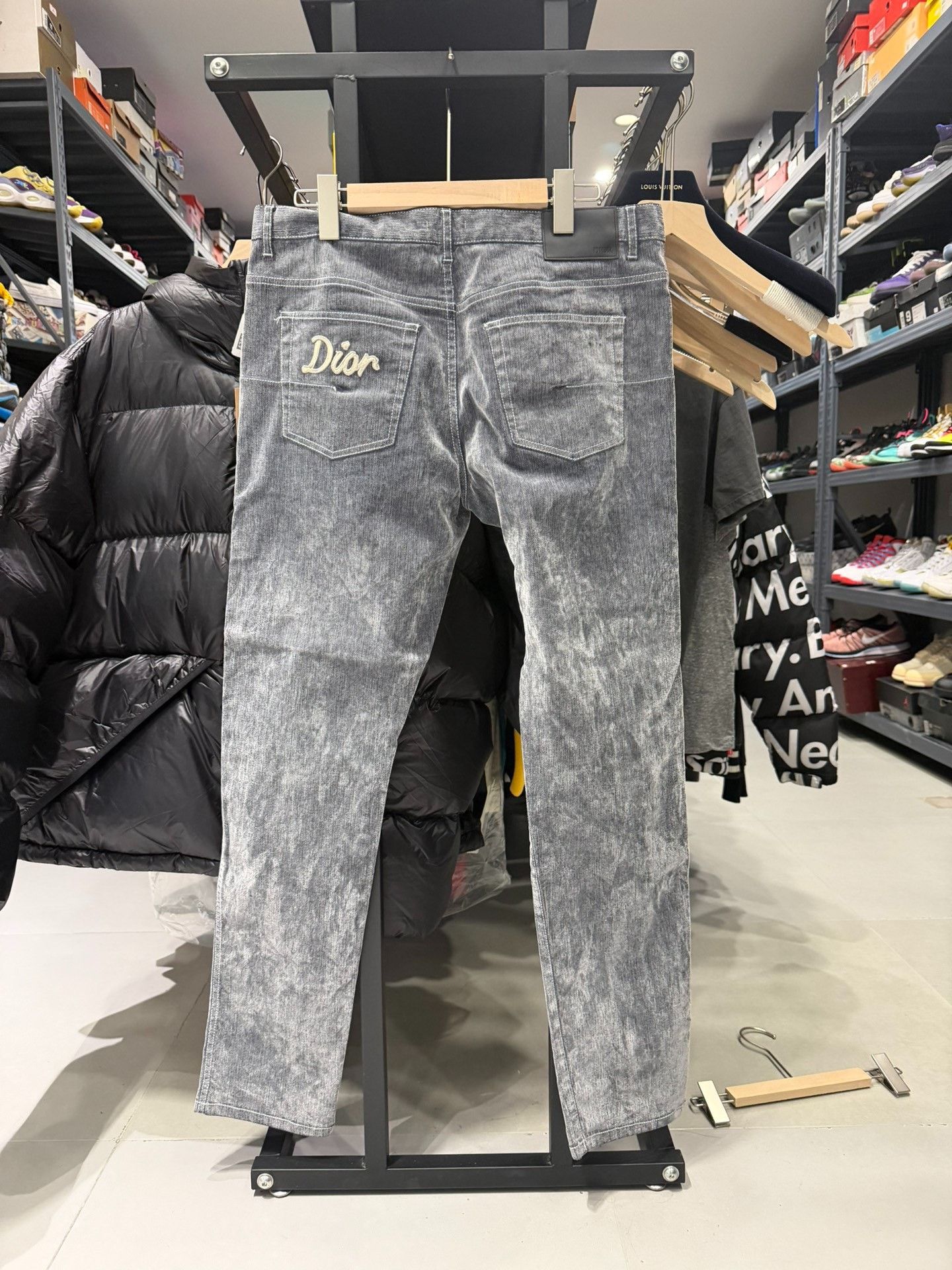 Dior Dior Gray Denim Jeans 33 Men Size US 33 - 2 Thumbnail