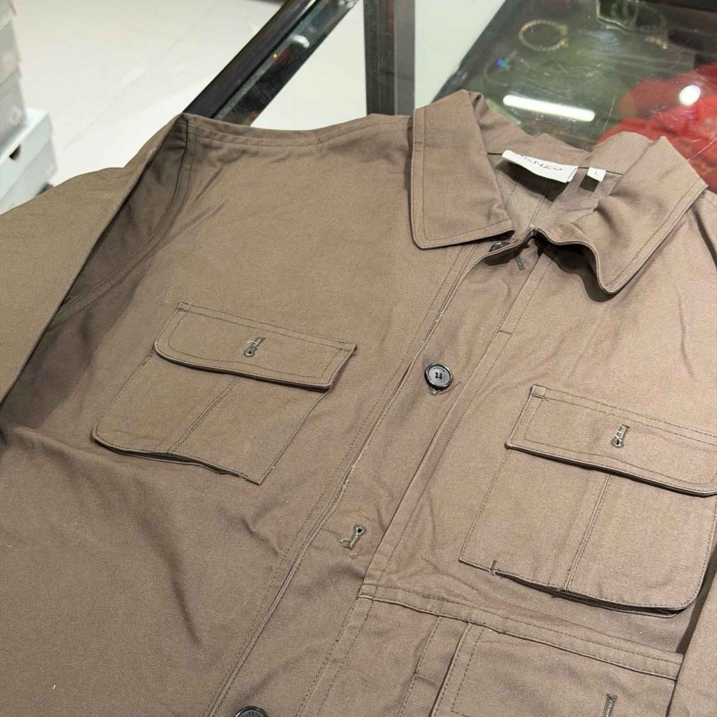 Kenzo Kenzo Brown Shirt l Men Size US L / EU 52-54 / 3 - 6 Thumbnail
