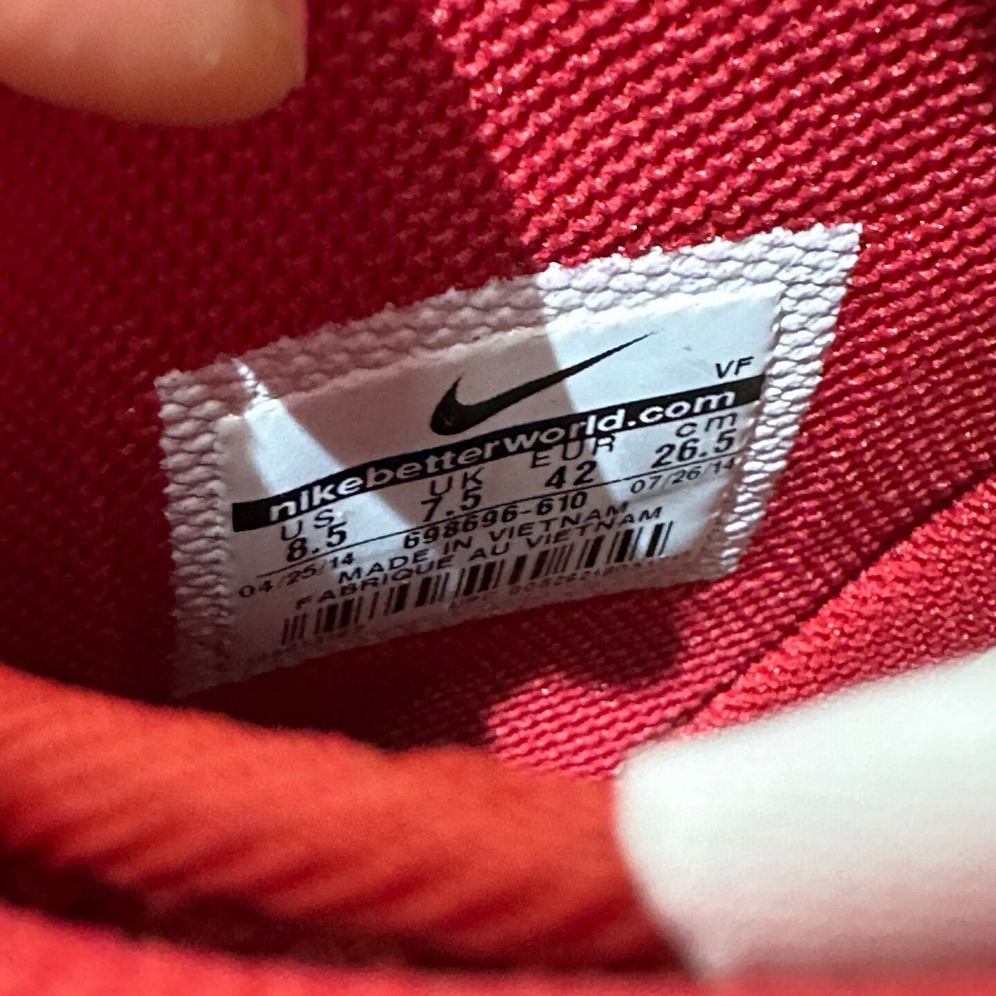 Nike Nike Red Lowtop Sneakers 9 Men Size US 9 / EU 42 - 4 Thumbnail