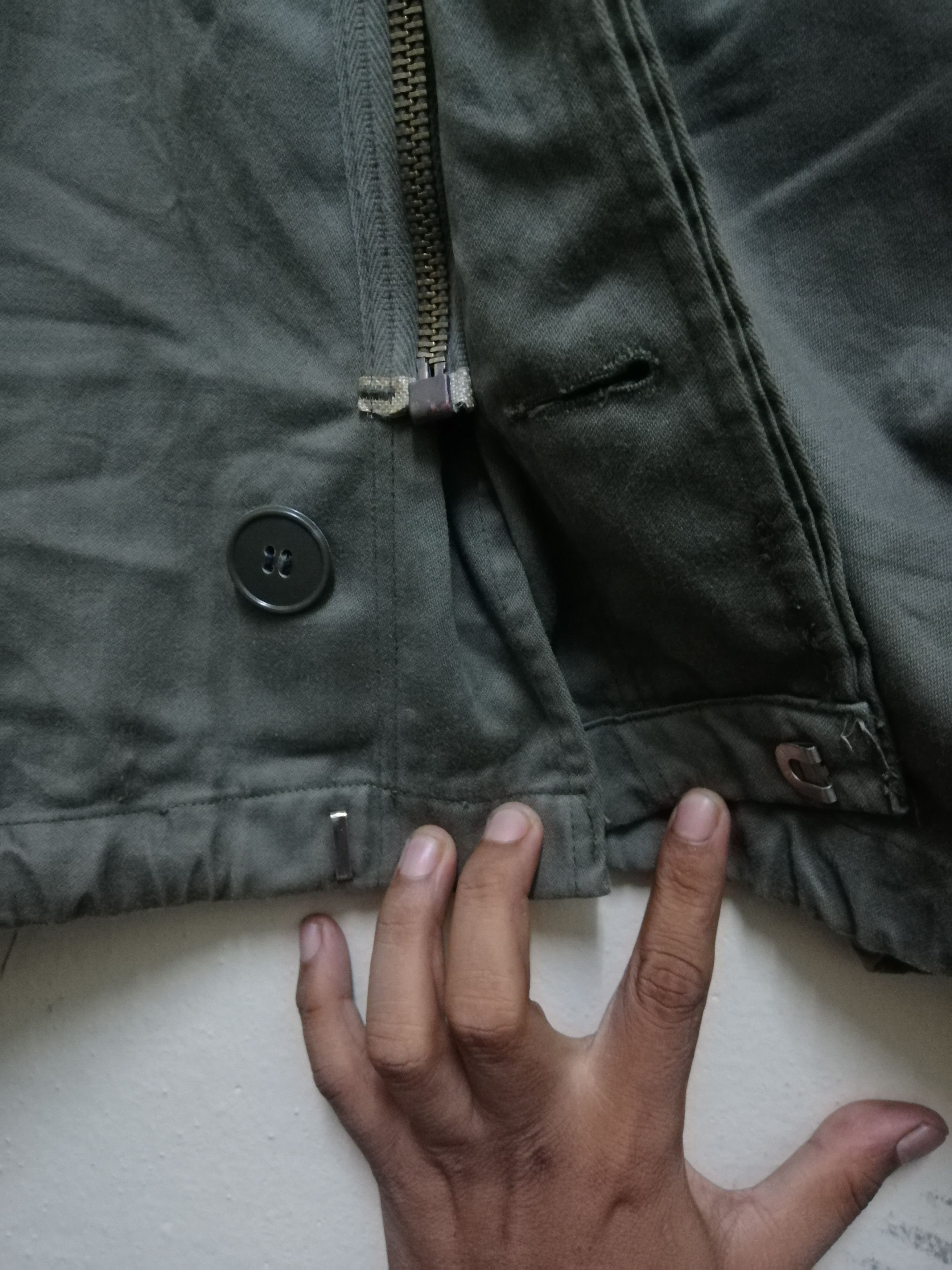 Other 80s J. Veyrier Paris France Military Green Army French Army Size US L / EU 52-54 / 3 - 6 Thumbnail
