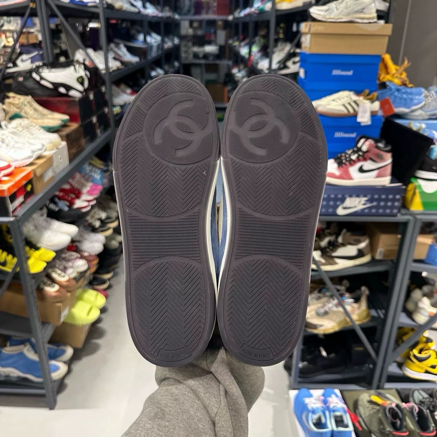 Chanel Chanel Blue Lowtop Sneakers 11.5 Men Size US 11.5 / EU 44-45 - 4 Thumbnail