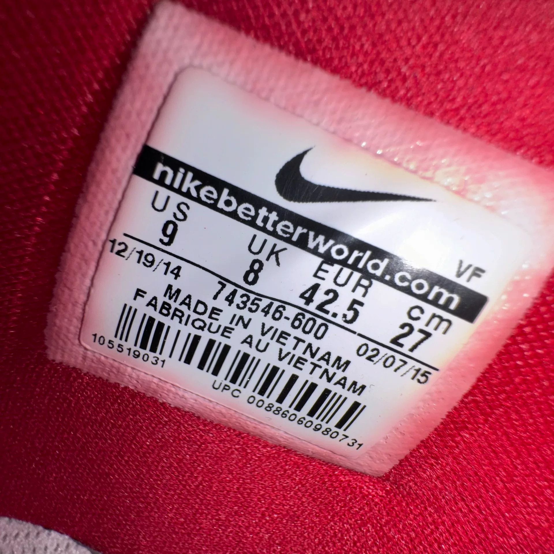 Nike Nike Red Hitop Sneakers 9.5 Men Size US 9.5 / EU 42-43 - 6 Thumbnail