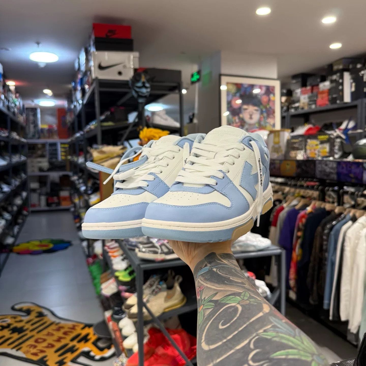 Off-White Off-White Blue Lowtop Sneakers 8.5 Men Size US 8.5 / EU 41-42 - 2 Thumbnail