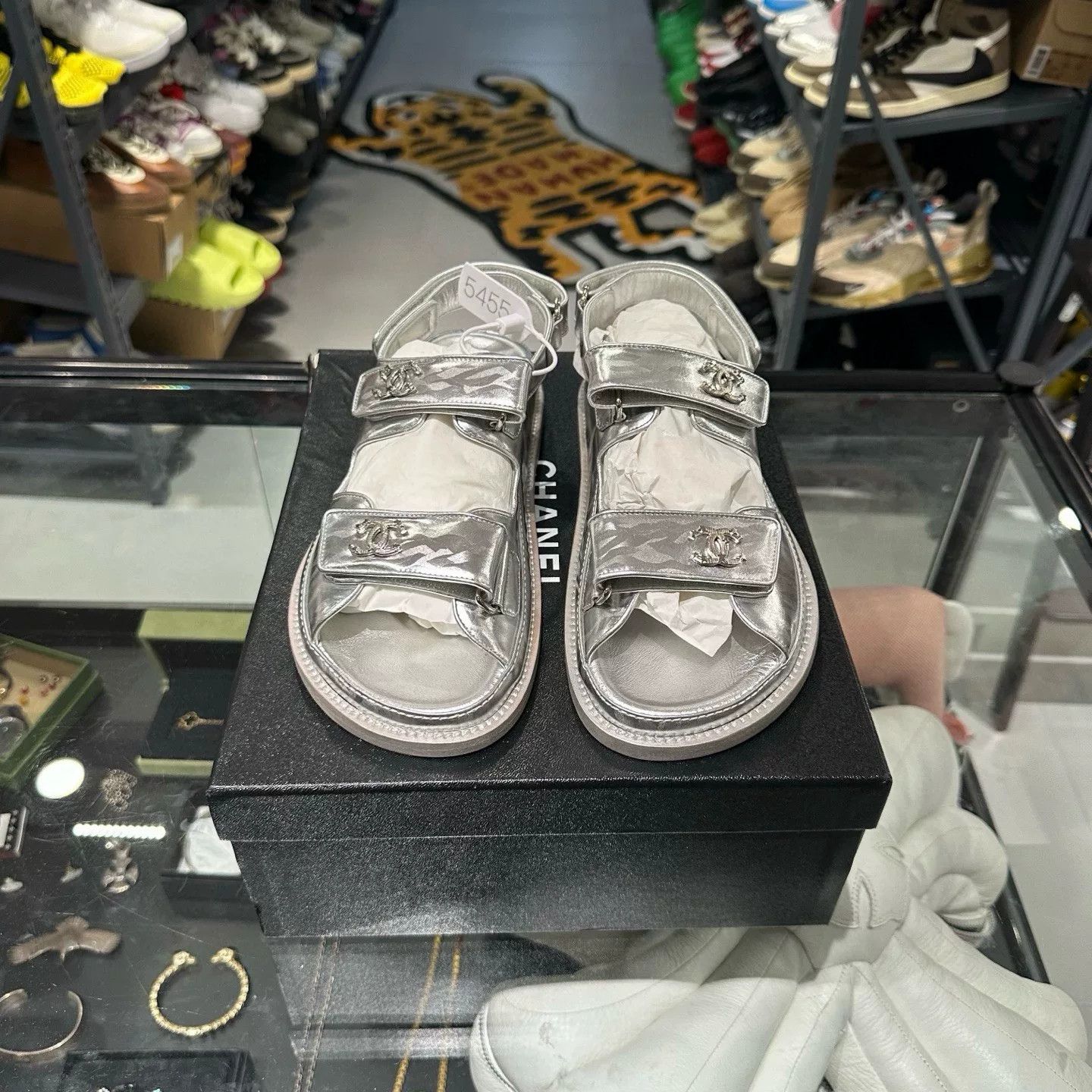 Chanel Chanel Silver Sandals us_6-5 Women Size US 6.5 / IT 36.5 - 2 Thumbnail